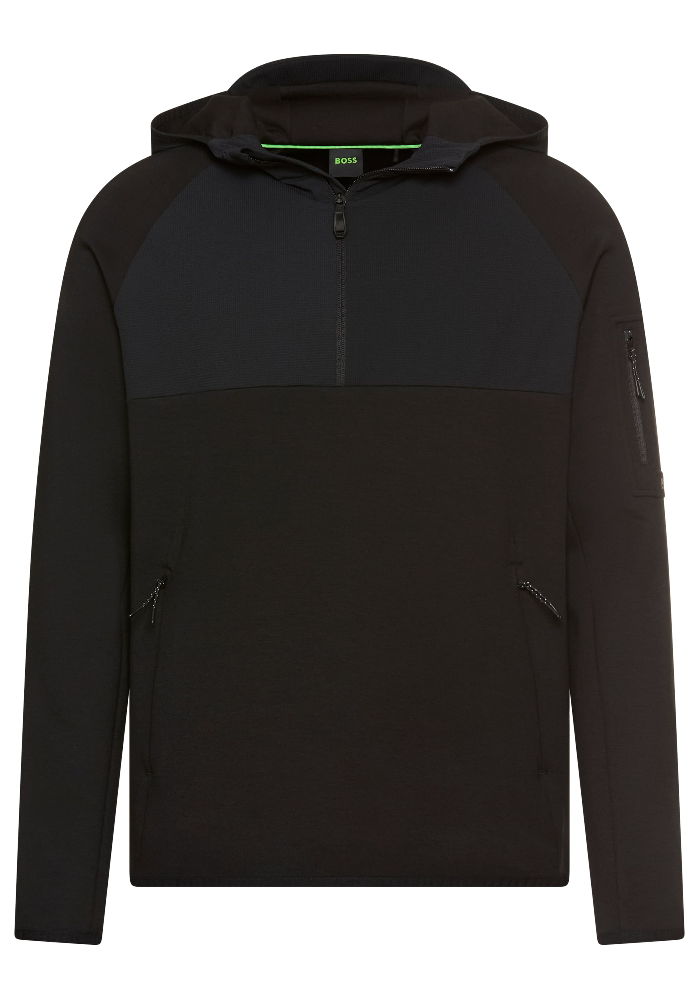 BOSS GREEN Kapuzensweatshirt »QZ Urban Tech«, mit Reißverschlusstaschen