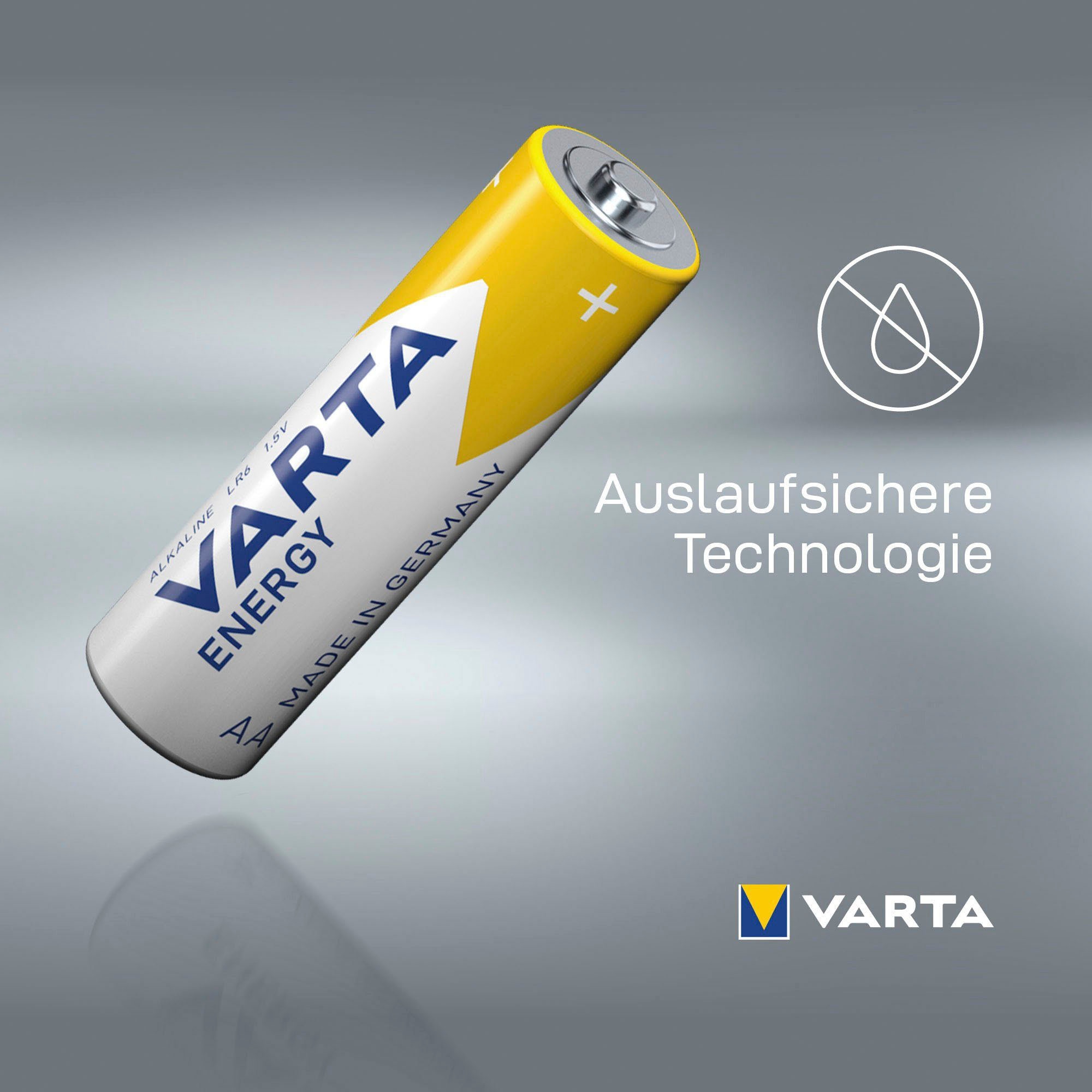 VARTA Batterie »30er Pack Energy AA Mignon LR6 Alkaline - Made in Germany«, LR06, (30 St.), bis zu 5 Jahren lagerfähig