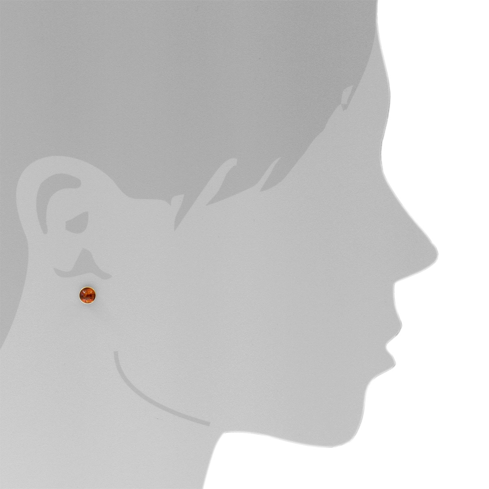 OSTSEE-SCHMUCK Paar Ohrstecker »- Classic 6 mm - Gold 333/000 - Bernstein«