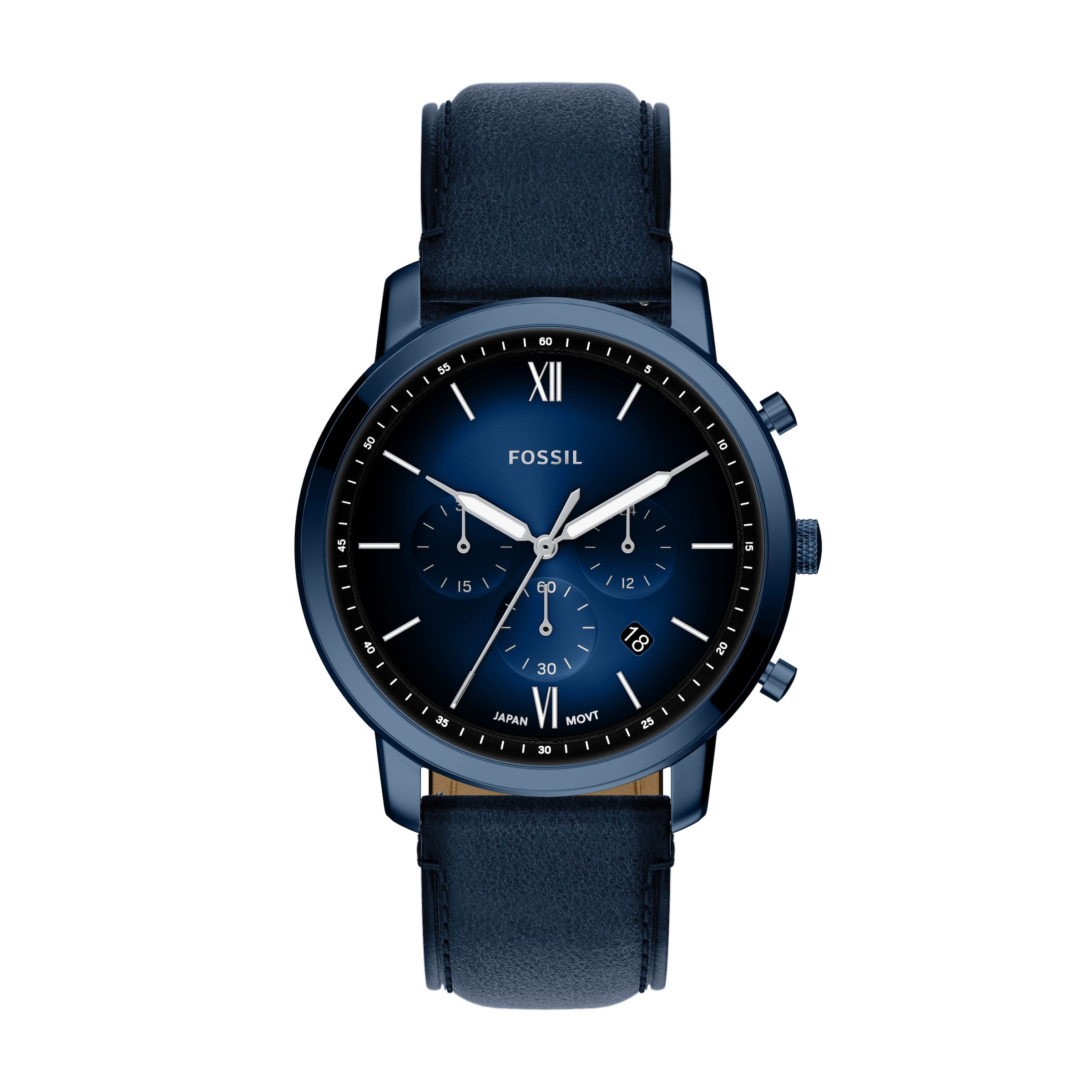 Fossil Chronograph »Neutra« Quarzuhr, Armbanduhr, Herrenuhr, Lederarmband, analog, Tag