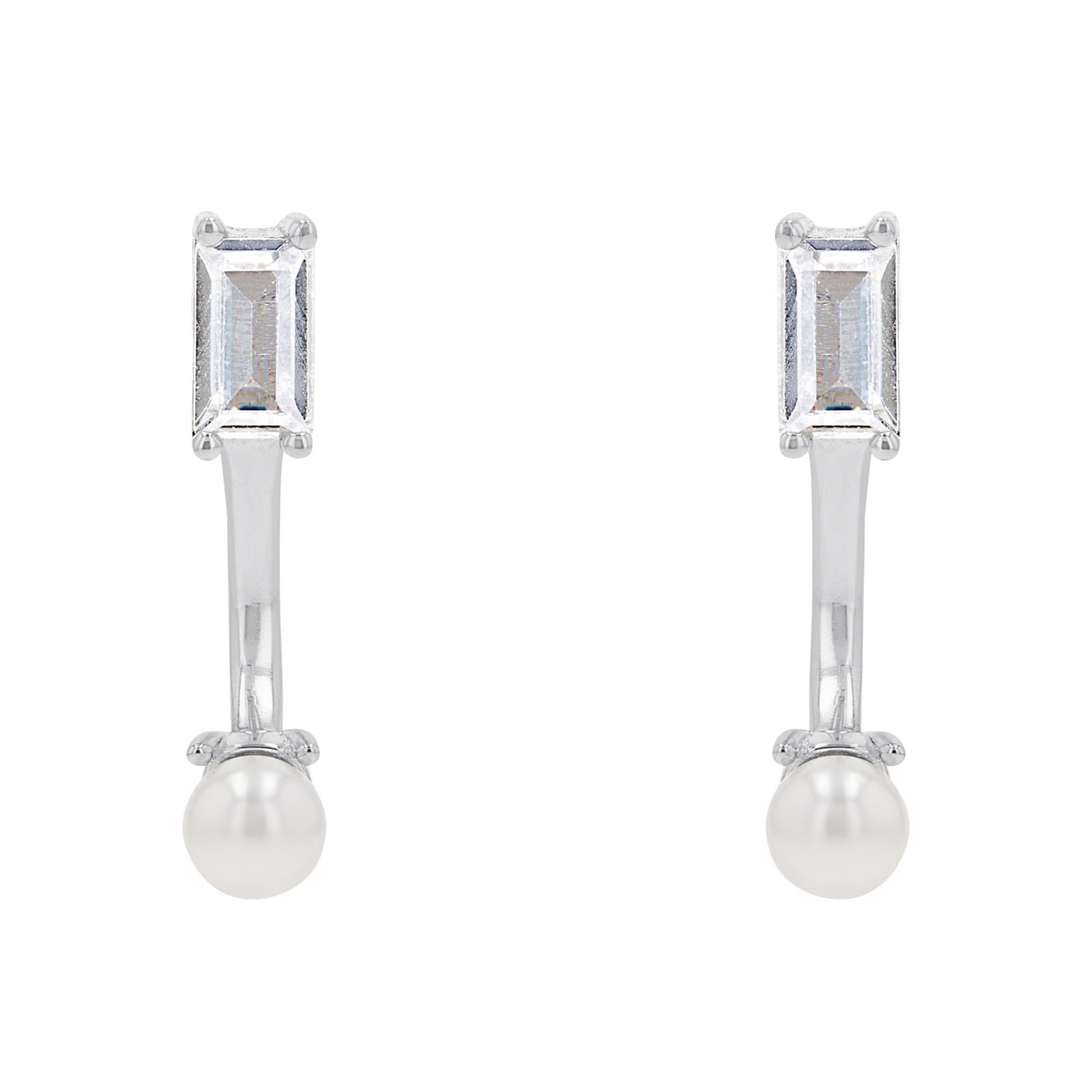 s.Oliver Paar Ohrstecker »mit abnehmbaren Einhängern« mit Zirkonia (synth.) - mit Muschelkernperle