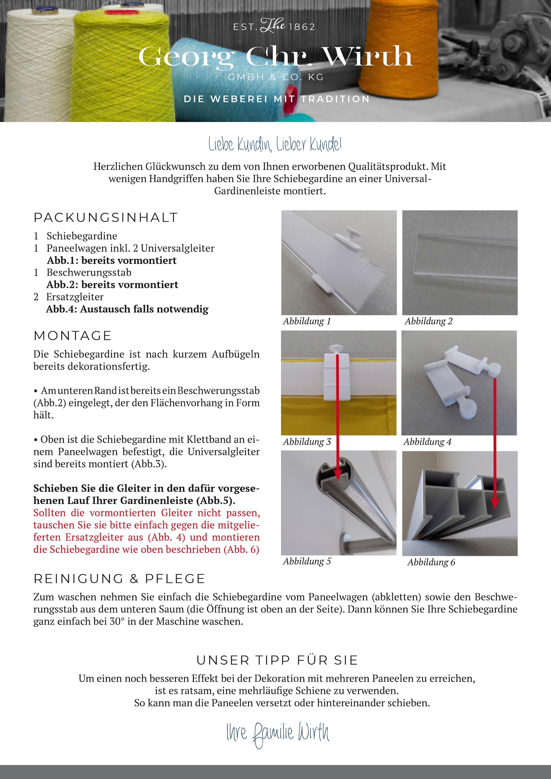 »Zirbello«, St.) im Online-Shop (1 Wirth Schiebegardine OTTO