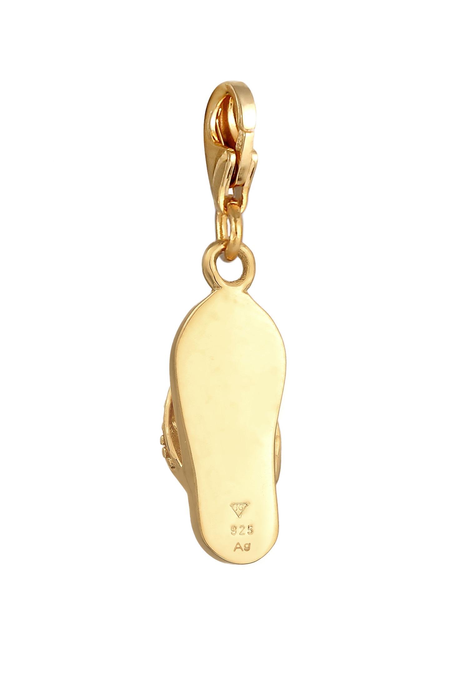 Nenalina Charm-Einhänger »Charm Anhänger Sandale Zirkonia Kristalle 925 Silber«