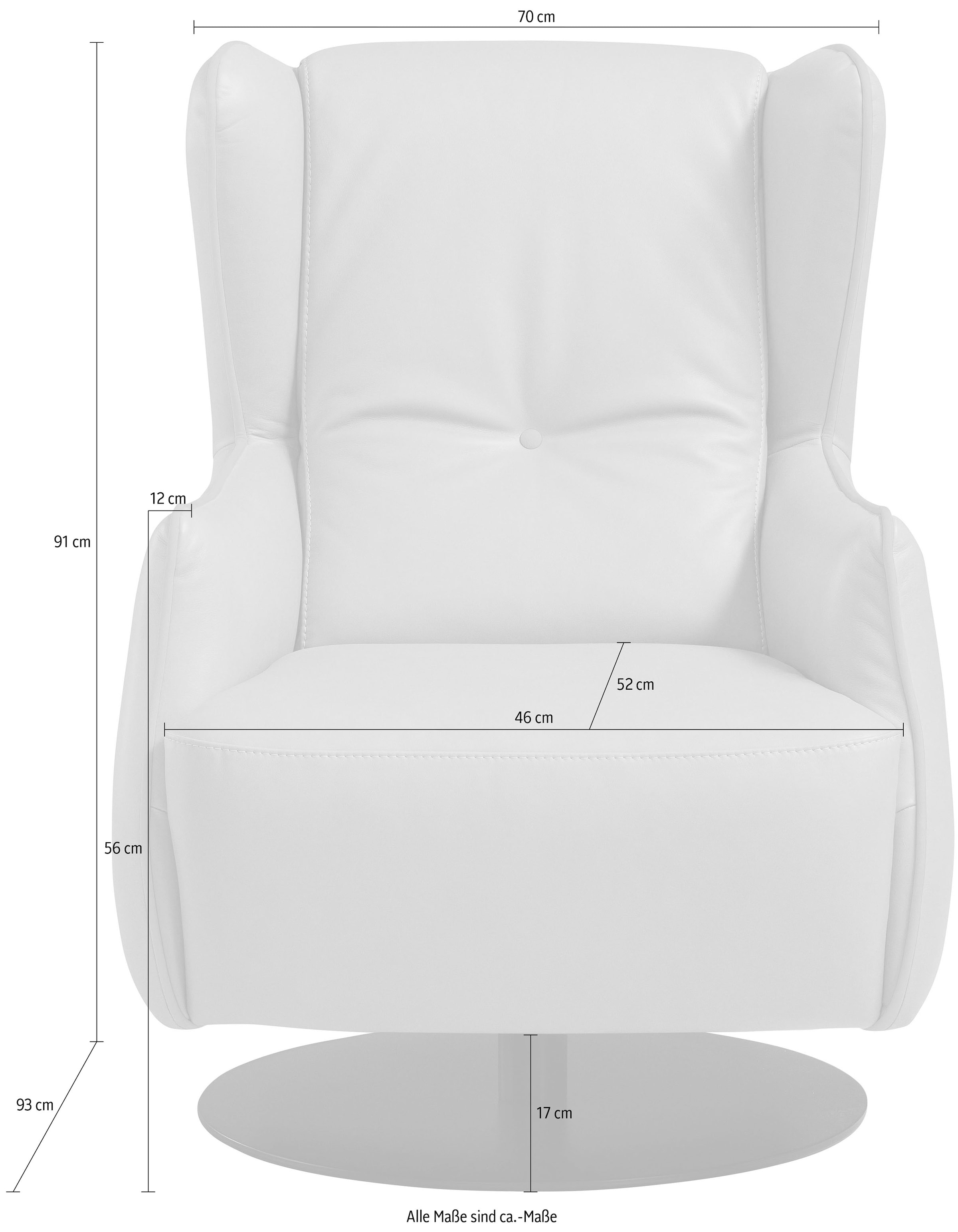 Egoitaliano Sessel »Randy Hochlehnsessel, Designsessel, Clubsessel, Ohrensessel« Drehsessel, Relaxsessel, kompakte Stellmaße, bequem