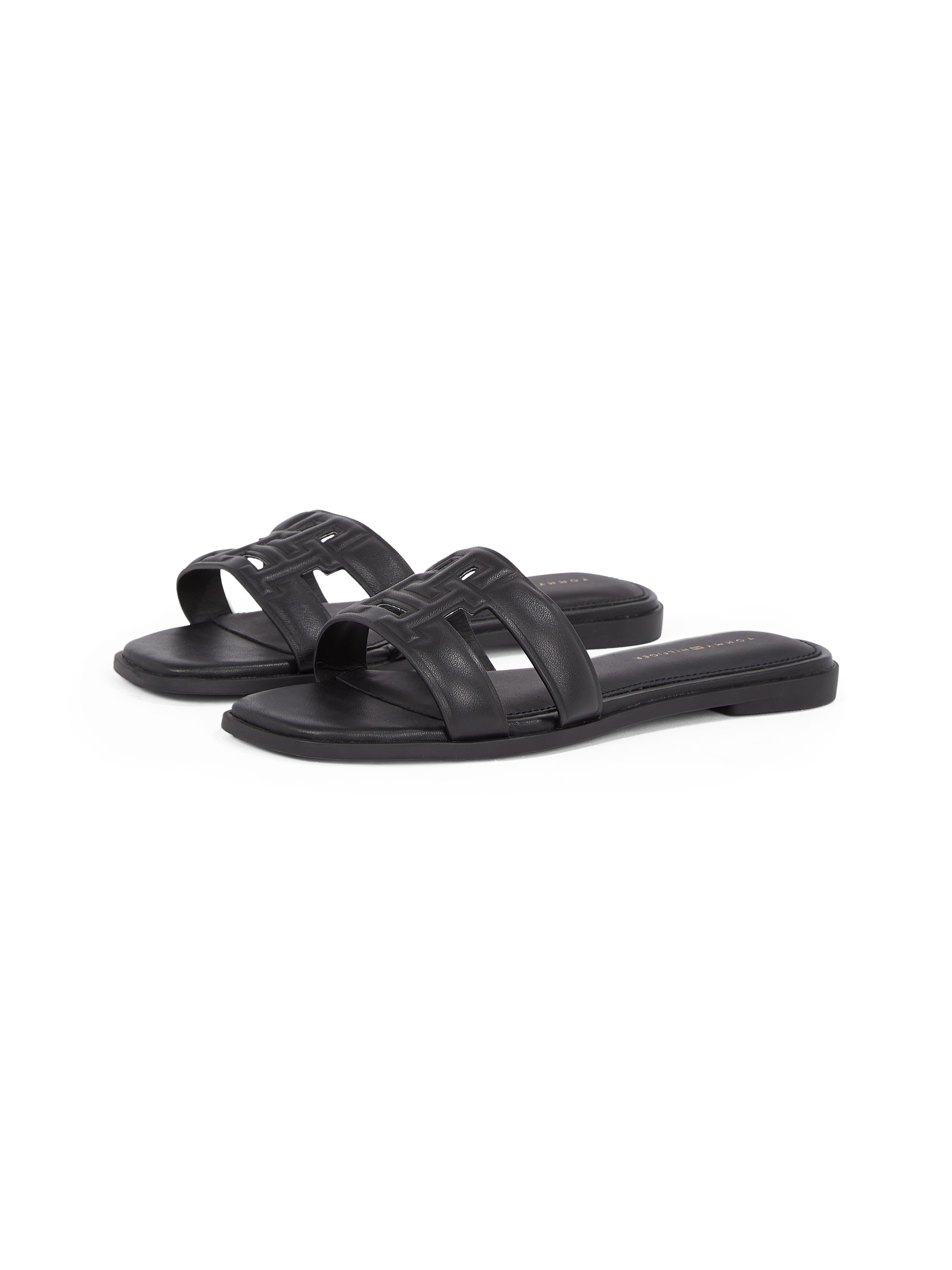 Tommy Hilfiger Pantolette »TH LOGO STRAP MULE«, Bequemschuh, Sommerschuh, Flats mit TH-Logo