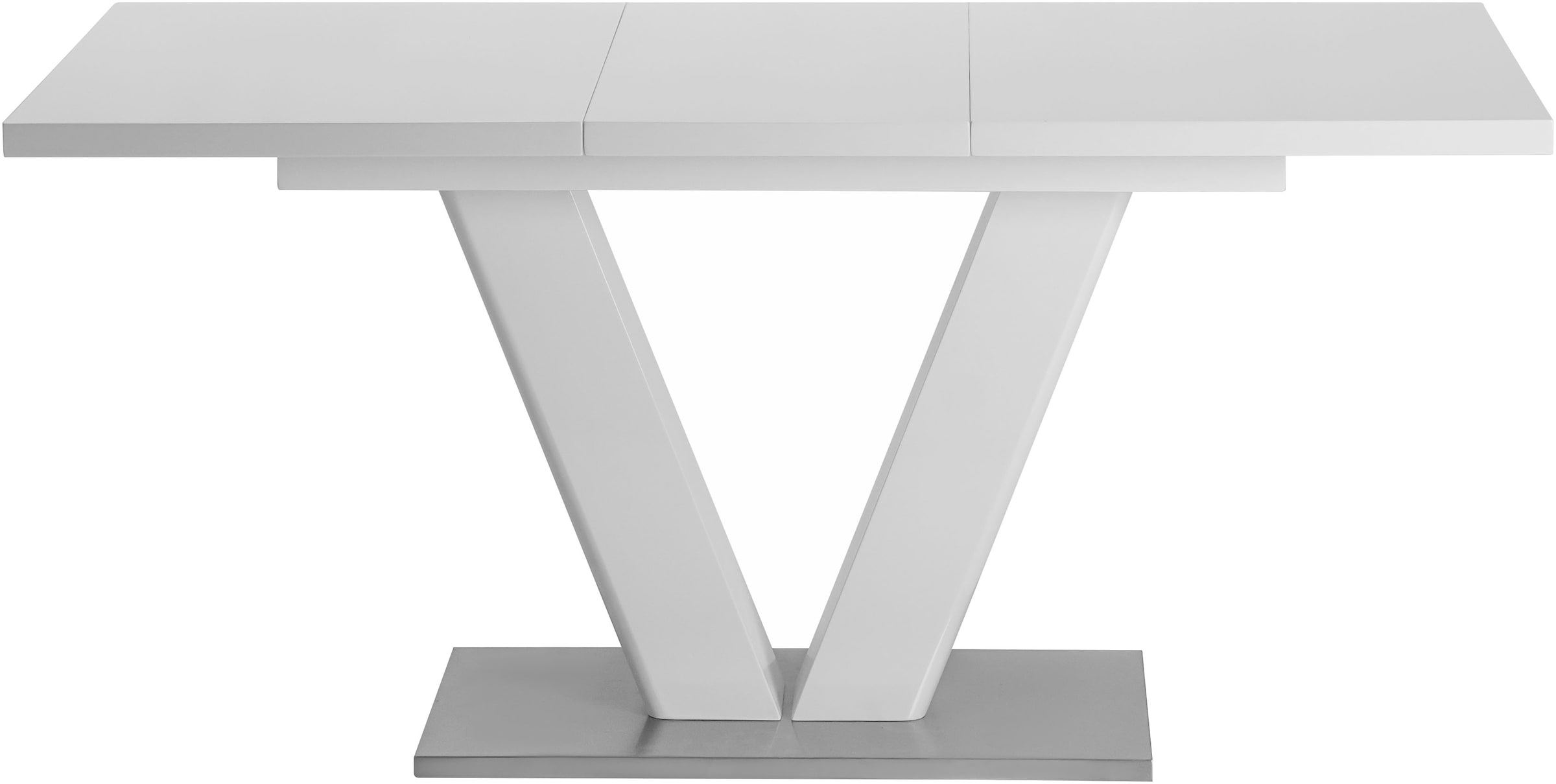 Home affaire Esstisch »Elbach«, Hochglanz weiß, Ausziehtisch 120-160 cm, Esszimmer