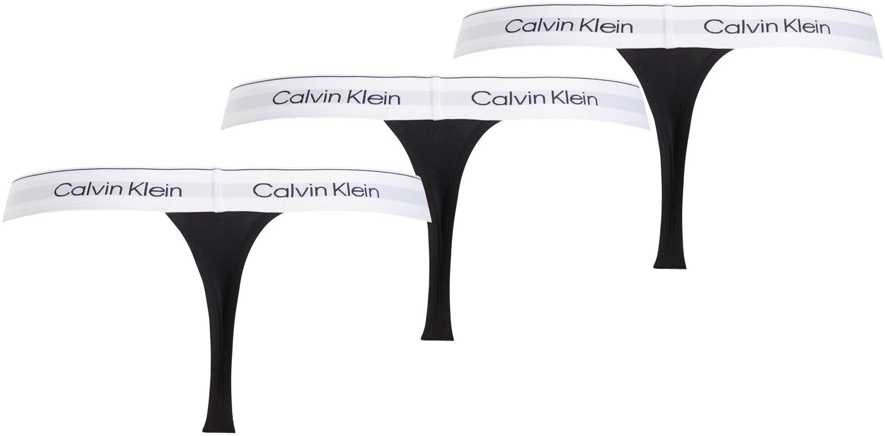 Calvin Klein Underwear String »THONG 3PK«, (Packung, 3 St.), mit Logo-Elastikbund (3 Stück)