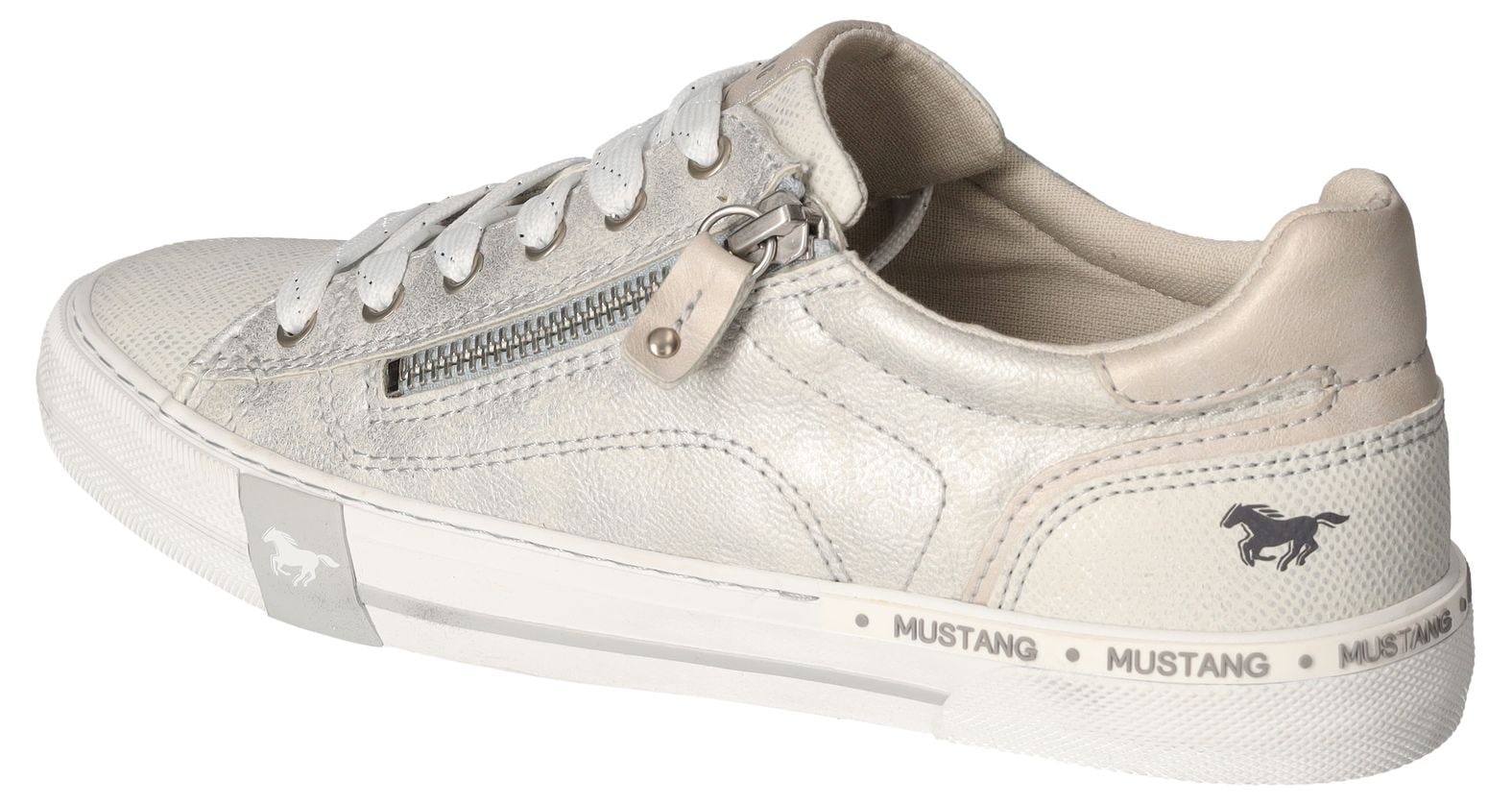 Mustang Shoes Sneaker, Retro Sneaker, Schnürschuh mit zusätzlichem Reißverschluss