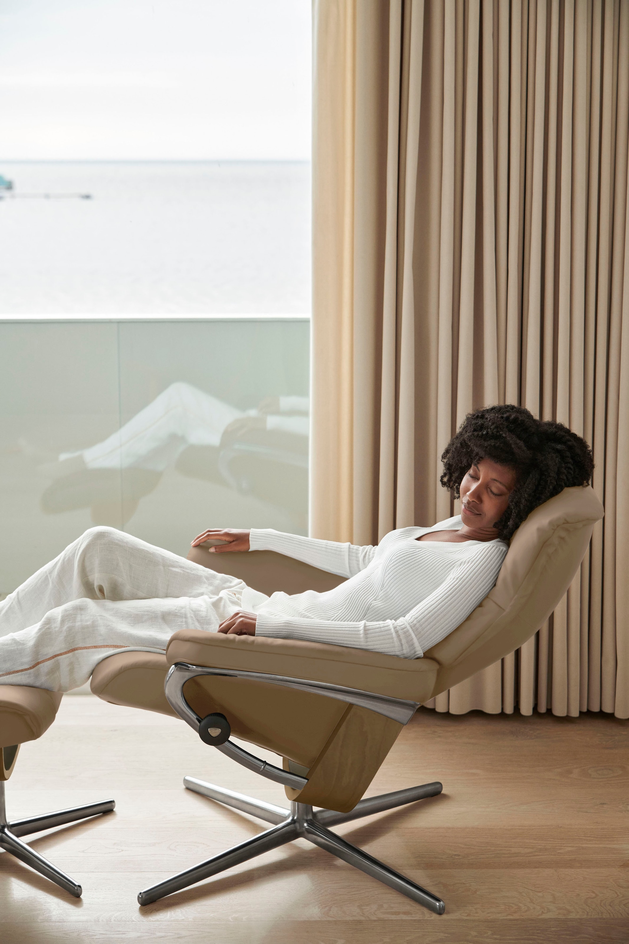 Stressless® Relaxsessel »Mayfair« mit Cross Base, Größe S, M & L, Holzakzent Eiche