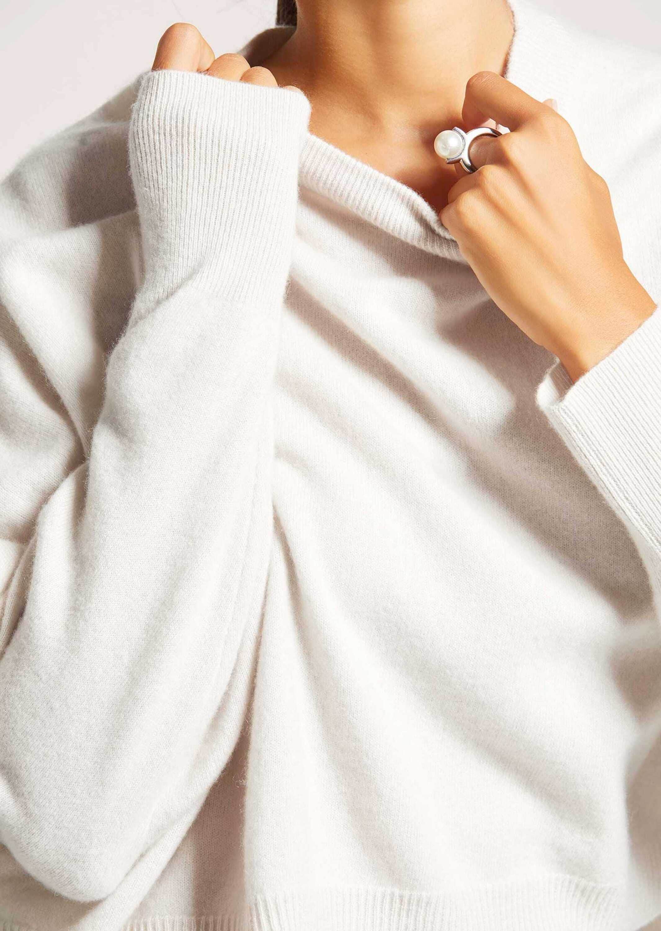 MADELEINE Longpullover »Pullover Kurzer Oversize-Pullover mit Kaschmir«