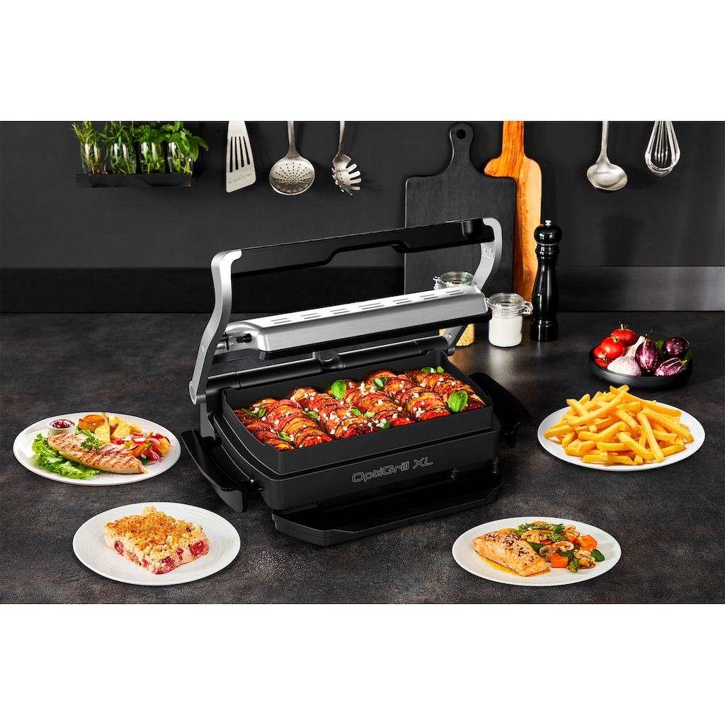 Tefal Kontaktgrill »GC724D OptiGrill+ XL«, 2000 W, Backschale, 9 voreingestellte Programme, 4 Temperaturlevel