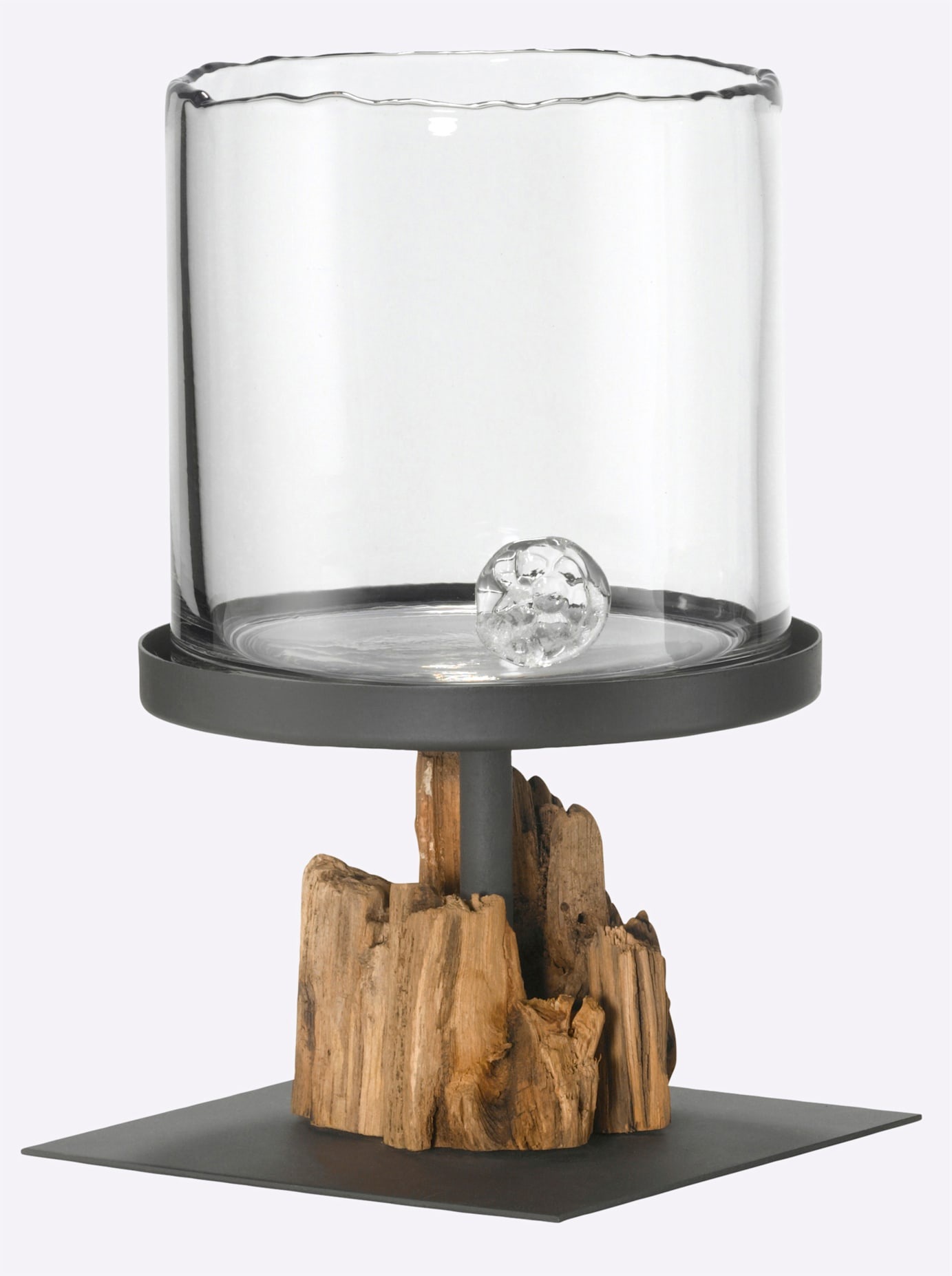 Heine Home Windlicht in braun, Größe B/H/T: 15,5 cm x 25 cm x 15,5 cm