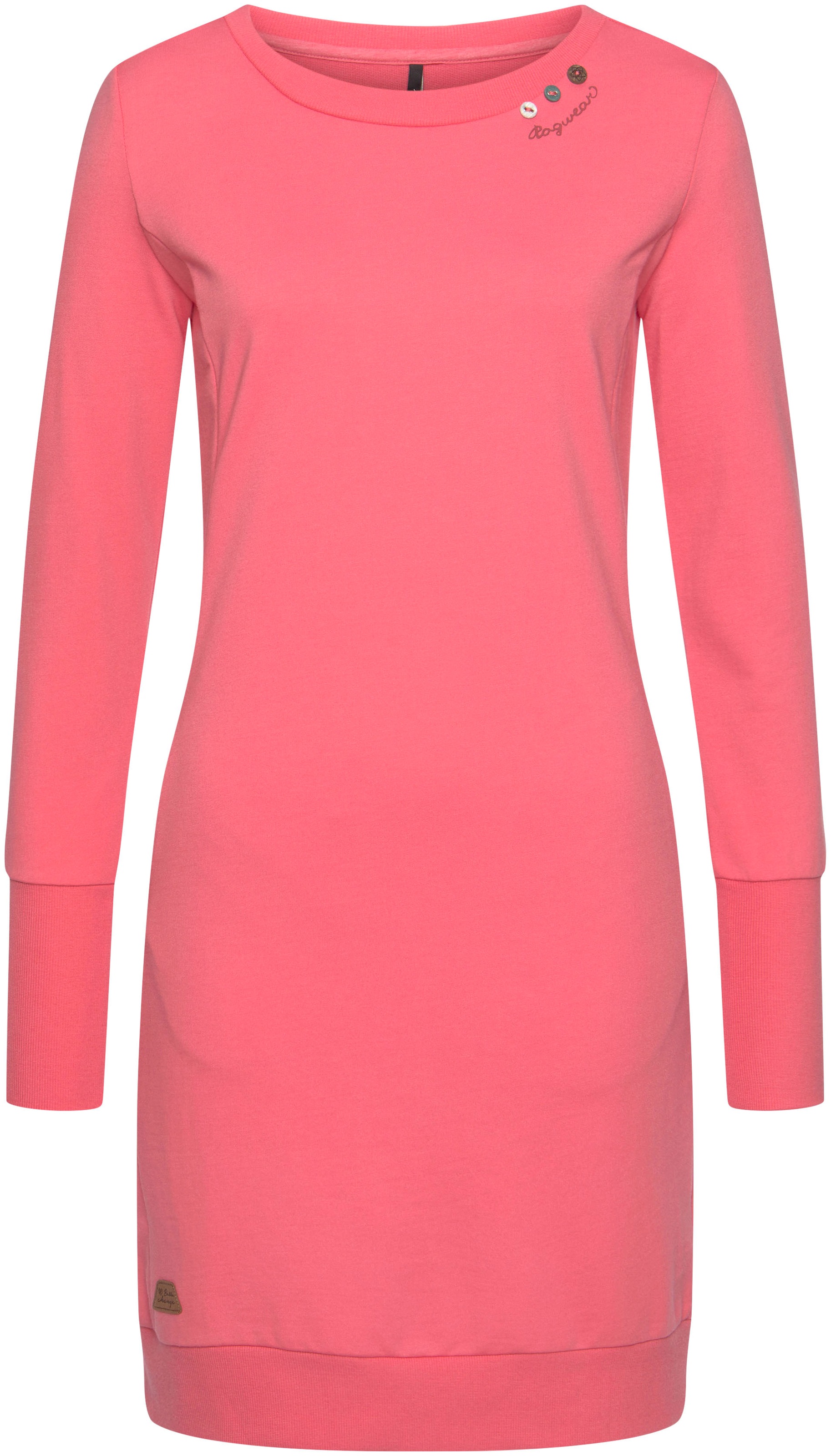 Ragwear Sweatkleid »MENITA O«, mit veganer 3 Knopf-Applikation