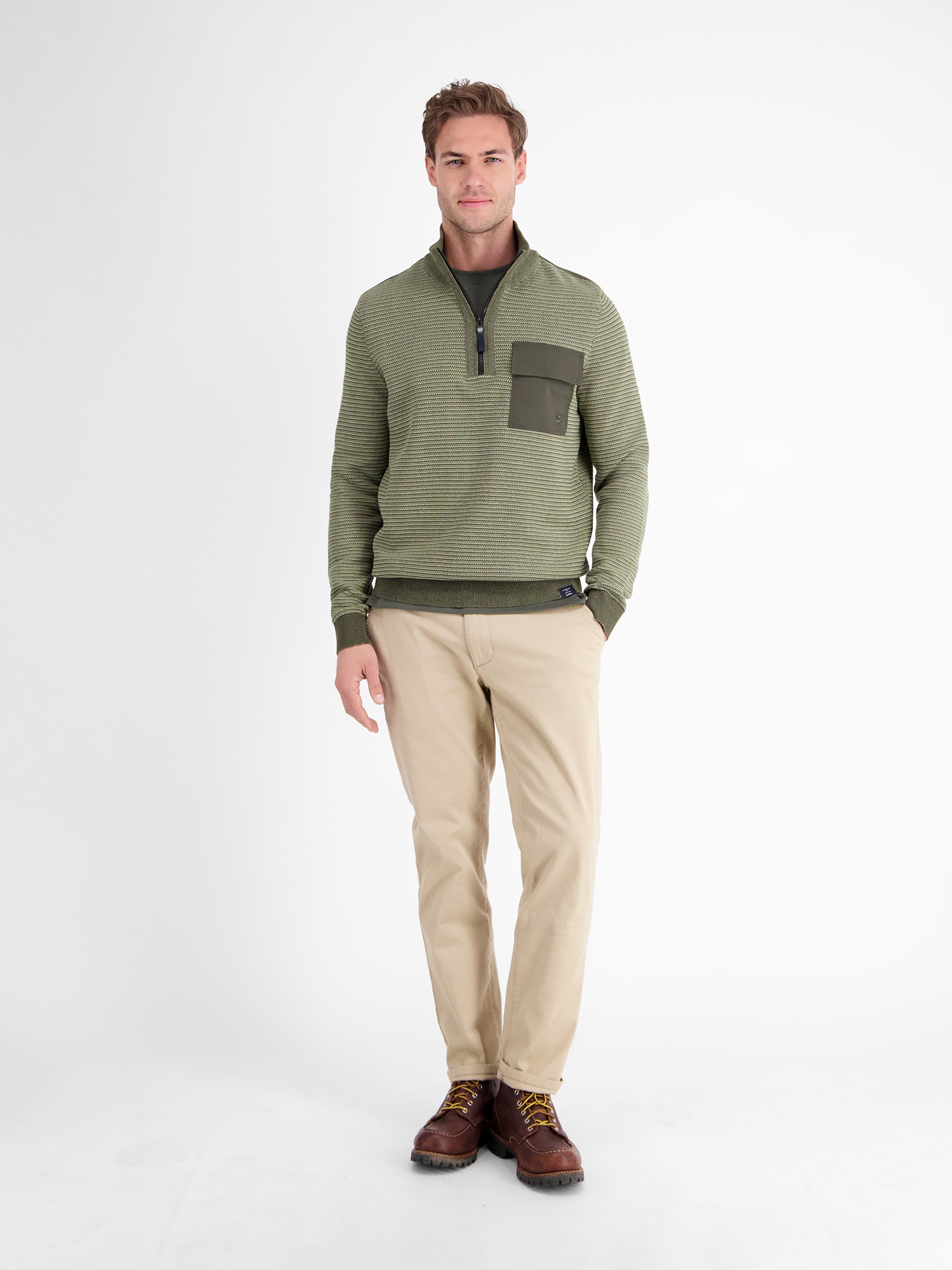 LERROS Strickpullover »LERROS Stricktroyer in Strukturstrick«