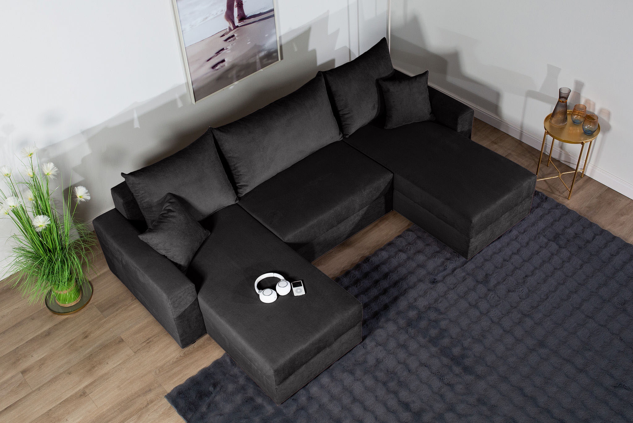 COLLECTION AB Wohnlandschaft »Pico U-Form«, Breite 252, mit Armlehne Schlaffunktion, Bettkasten