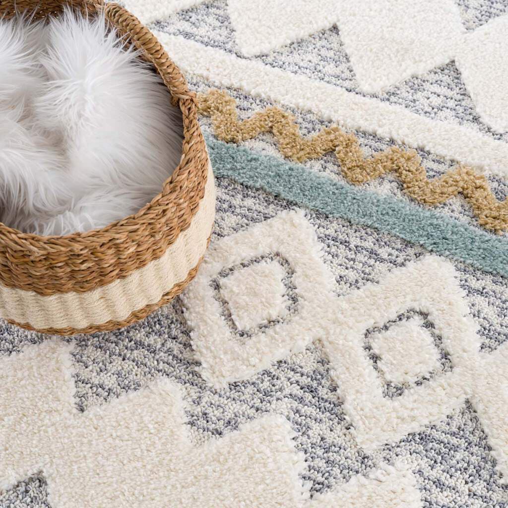 Carpet City Hochflor-Teppich »Focus 3013«, rechteckig, 20 mm Höhe, Läufer, Boho, Hochtief-Muster/ 3D-Effekt, für Wohnzimmer, Schlafzimmer