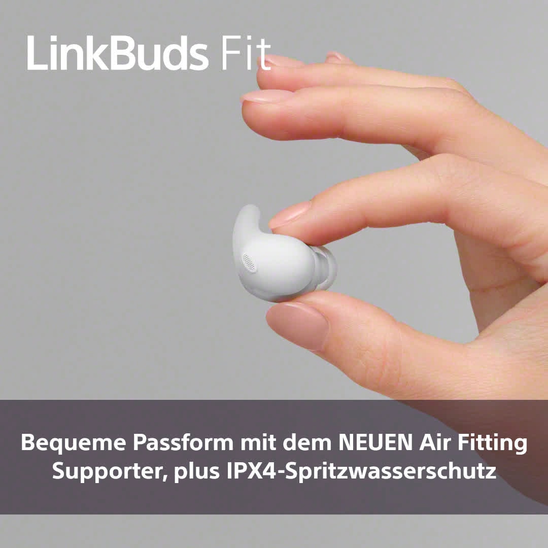 Sony wireless In-Ear-Kopfhörer »LinkBuds Fit«, Bluetooth, Active Noise Cancelling (ANC)