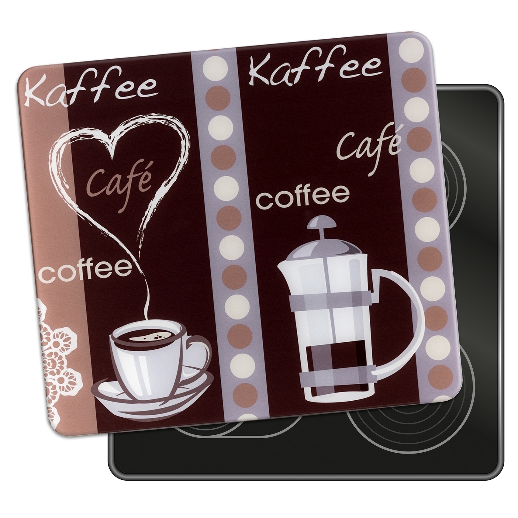 Maximex Schneide- und Abdeckplatte »Modell Kaffeeduft« Spritzschutz, Herdblende, Schneidbrett, für Glaskeramik-Kochfelder