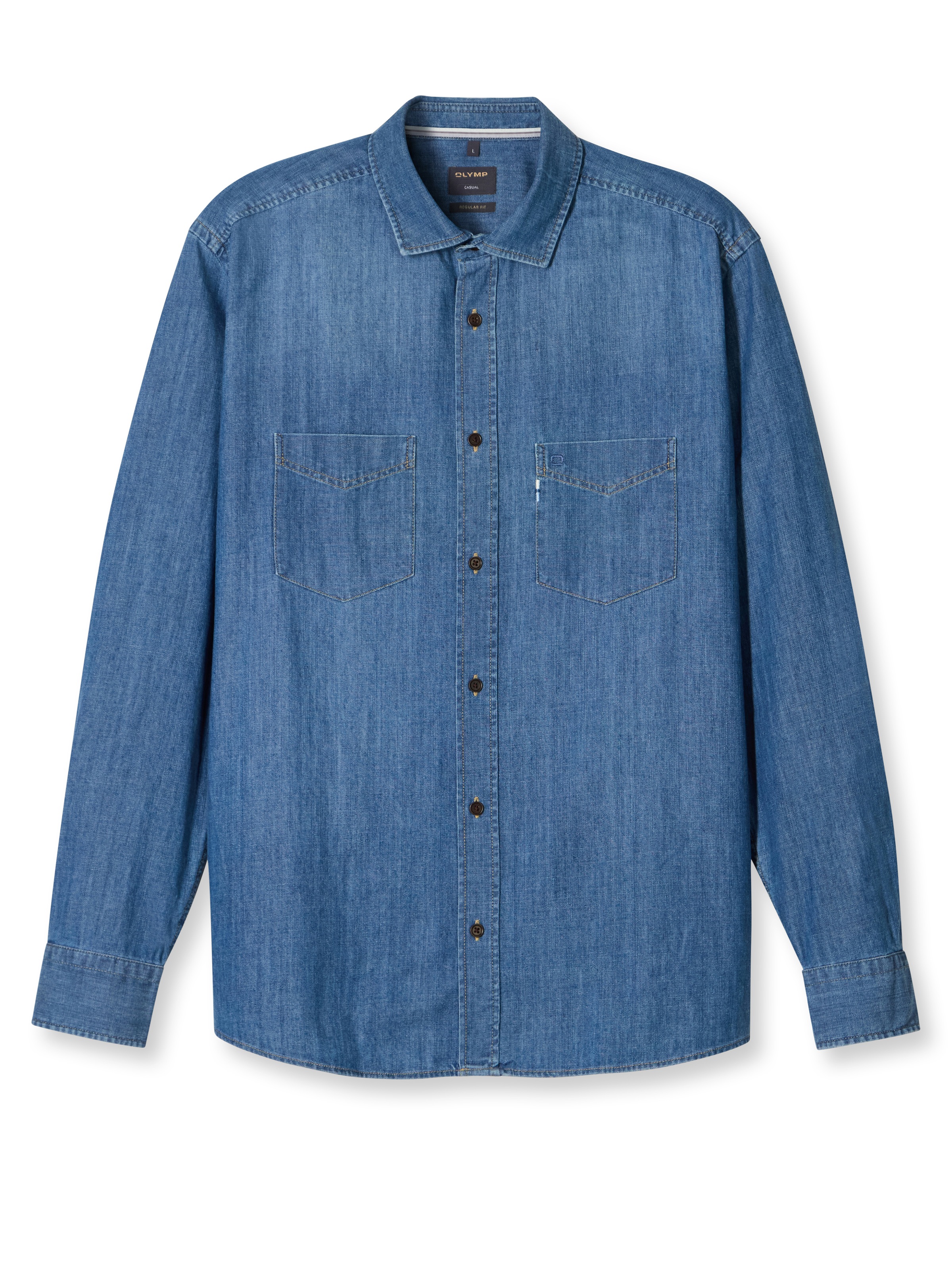 OLYMP Jeanshemd »Casual Kentkragen«, Modern Fit, Kentkragen
