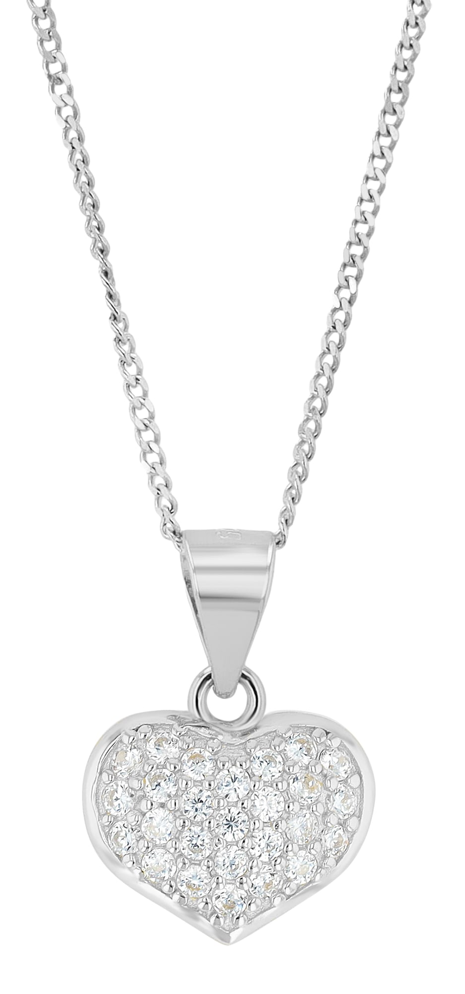 Adelia´s Herzanhänger »Damen Anhänger ¿ Herz Herzanhänger aus 925 Silber mit Zirkonia«