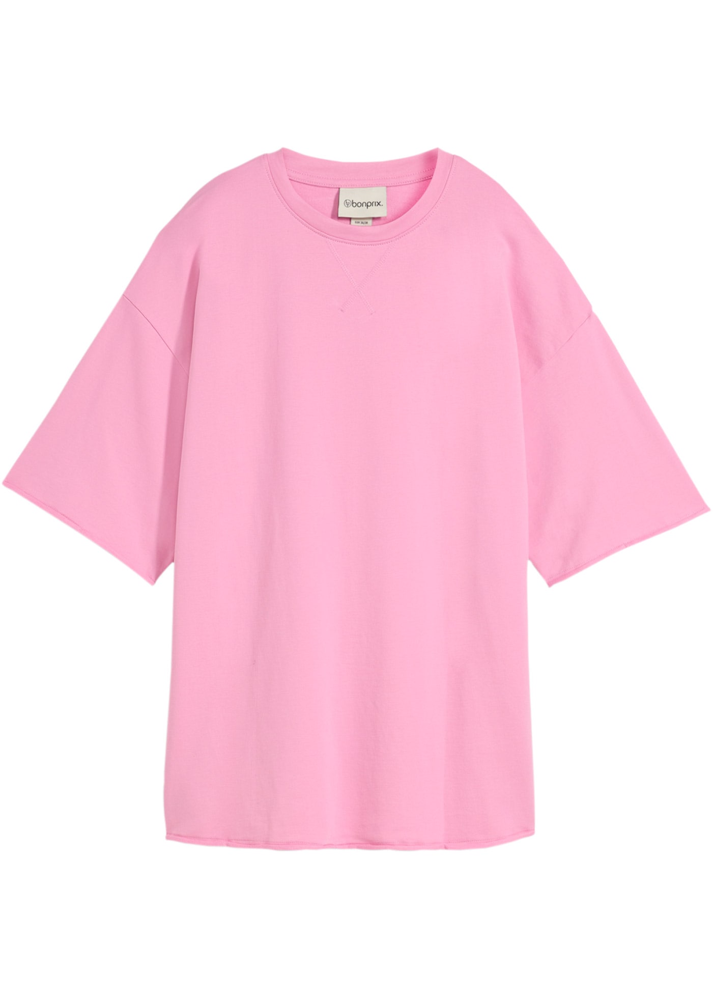 bonprix Longsweatshirt , lässige Passform, Halbarm-Design, aus reiner Baumwolle
