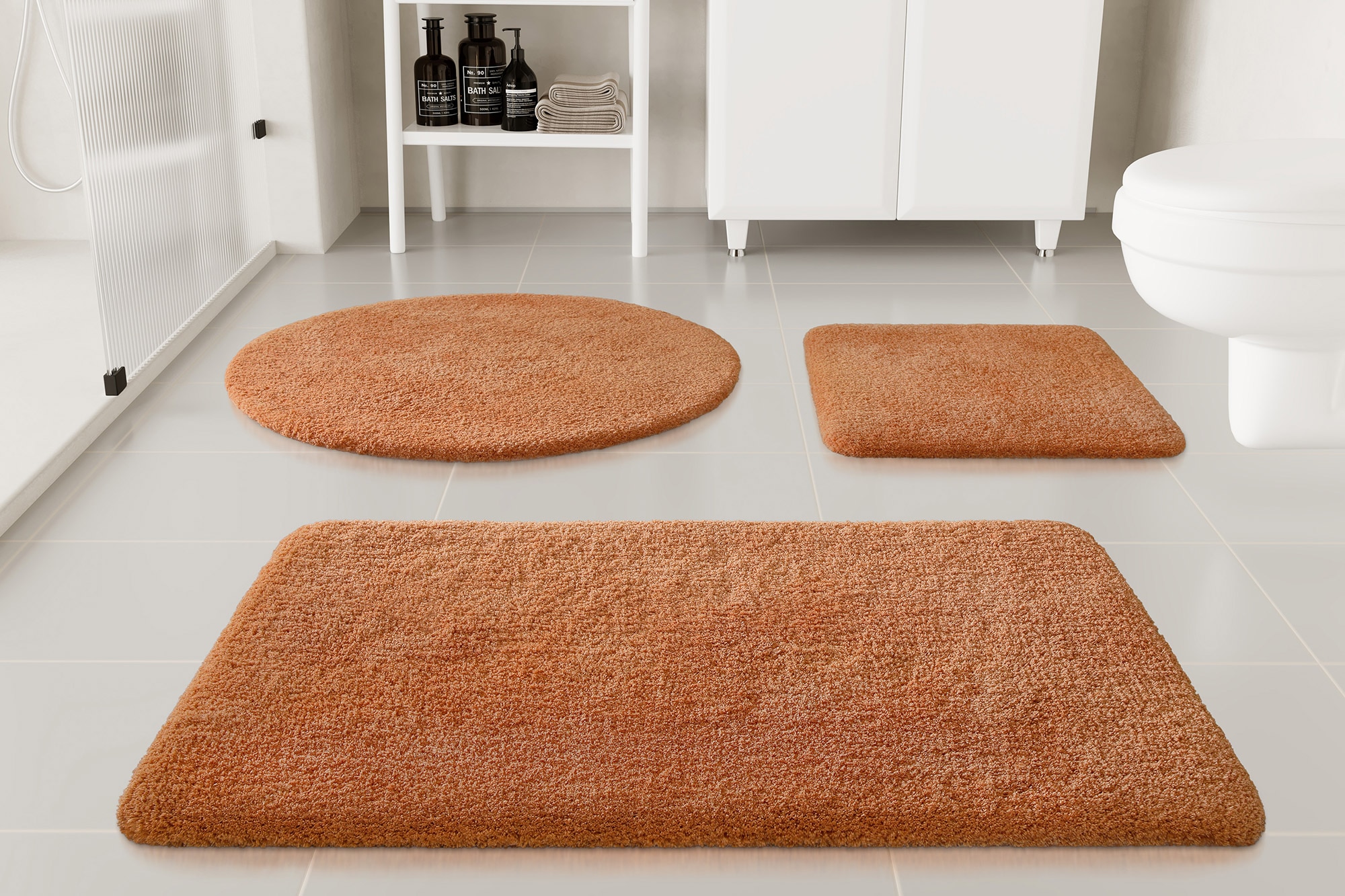 OTTO home Badematte »Kaarin«, rutschhemmend beschichtet, schnell trocknend, Badteppich, getuftet, flauschig, hochflor, große Farbauswahl