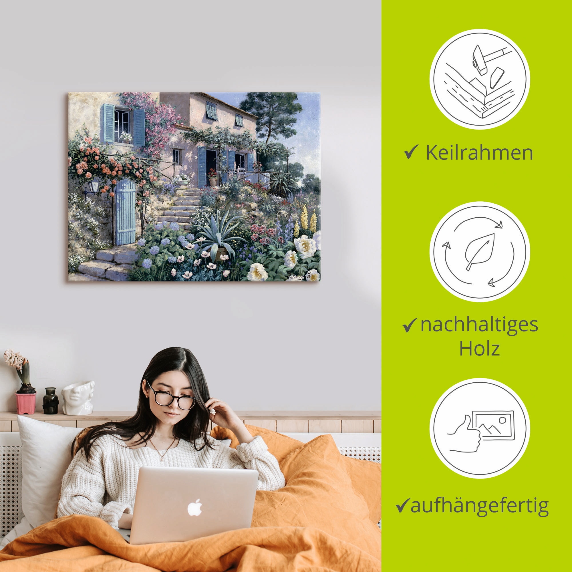 Artland Wandbild »Stufen zum«, Garten, (1 St.), als Leinwandbild, Poster, Wandaufkleber in verschied. Größen