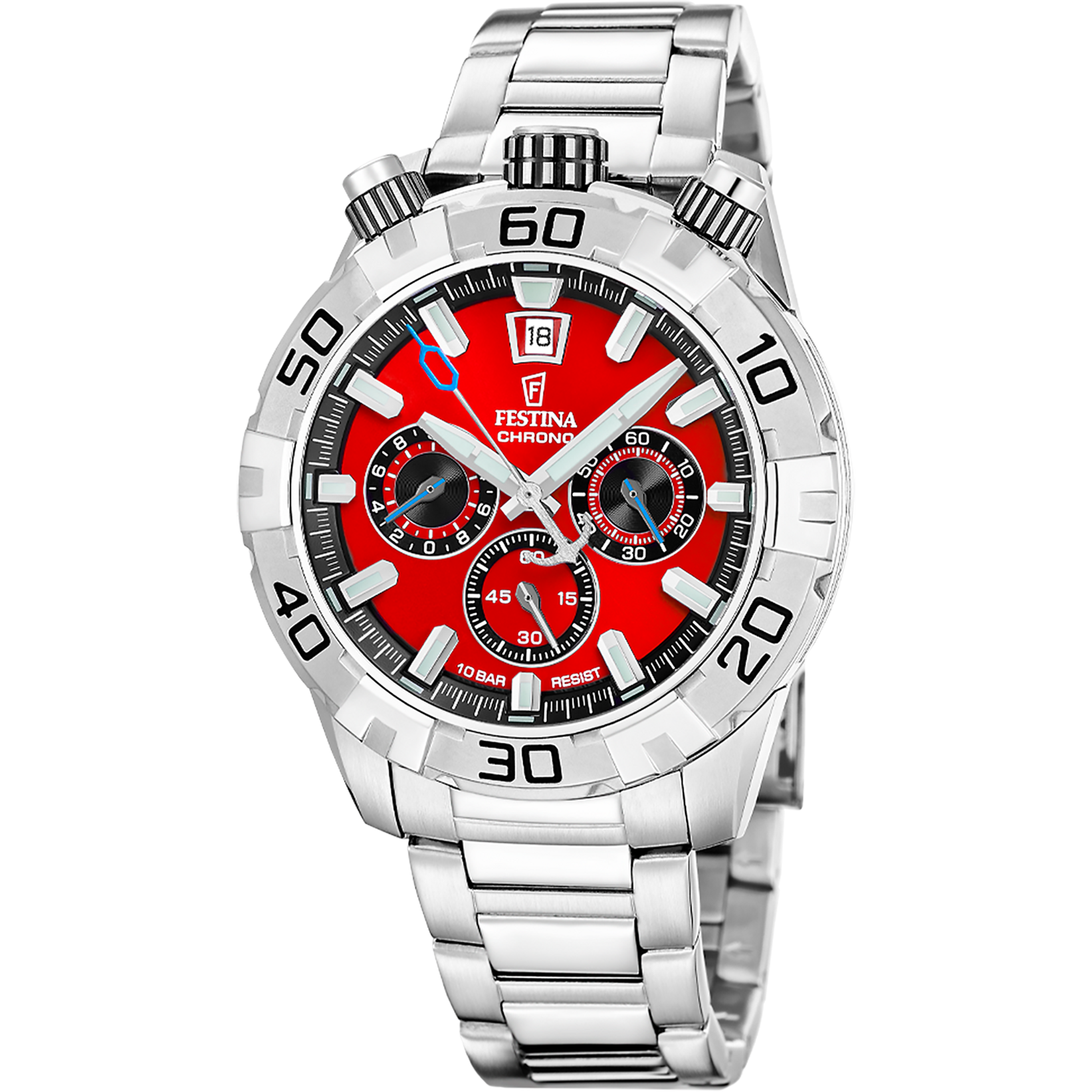 Festina Chronograph »The Originals/Diver« Quarzuhr, Armbanduhr, Herrenuhr, Edelstahlarmband, analog, Tag