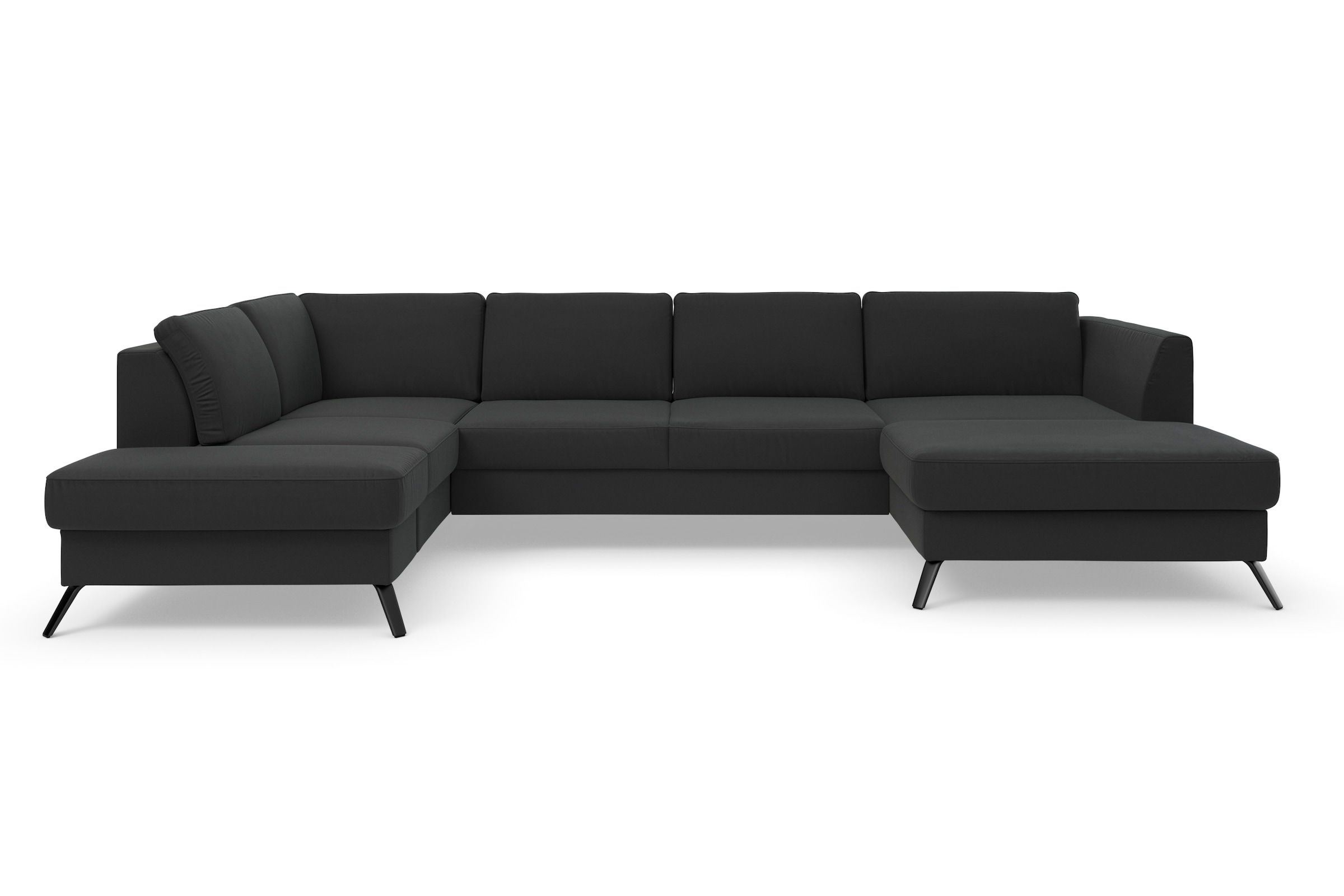 sit&more Wohnlandschaft »Olsen U-Form«, inklusive Sitztiefenverstellung, wahlweise mit Bettfunktion, 15cm hoch