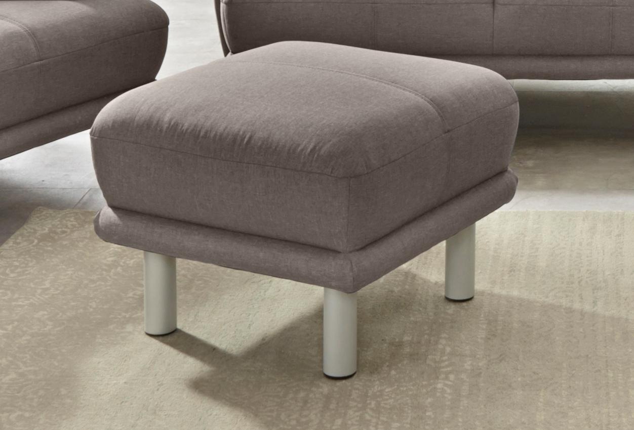 TRENDMANUFAKTUR Hocker »Cecilia II, modern und elegant, B/T 66/66cm«