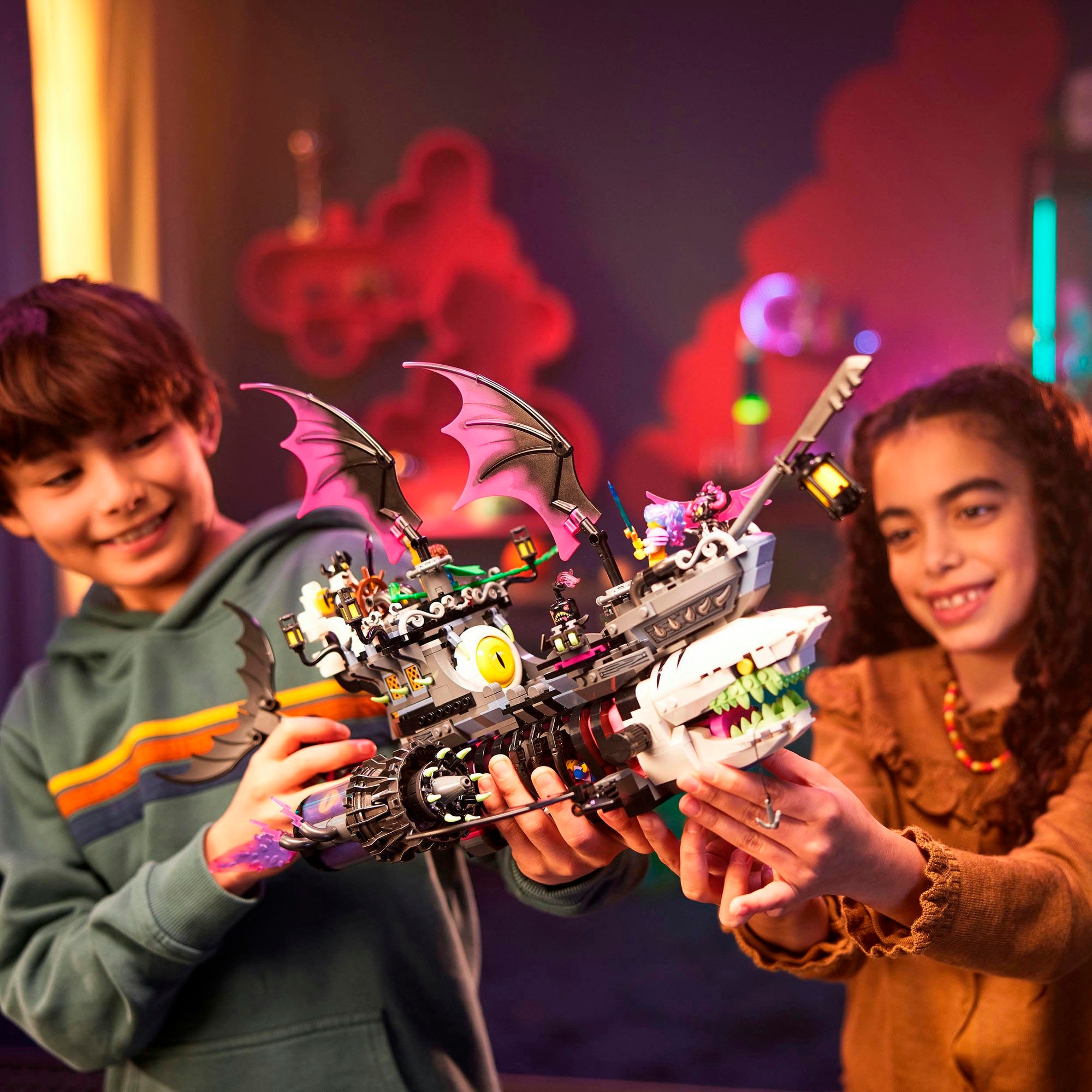 LEGO® Konstruktionsspielsteine »Albtraum-Haischiff (71469), LEGO® DREAMZzz™«, (1389 St.), Made in Europe
