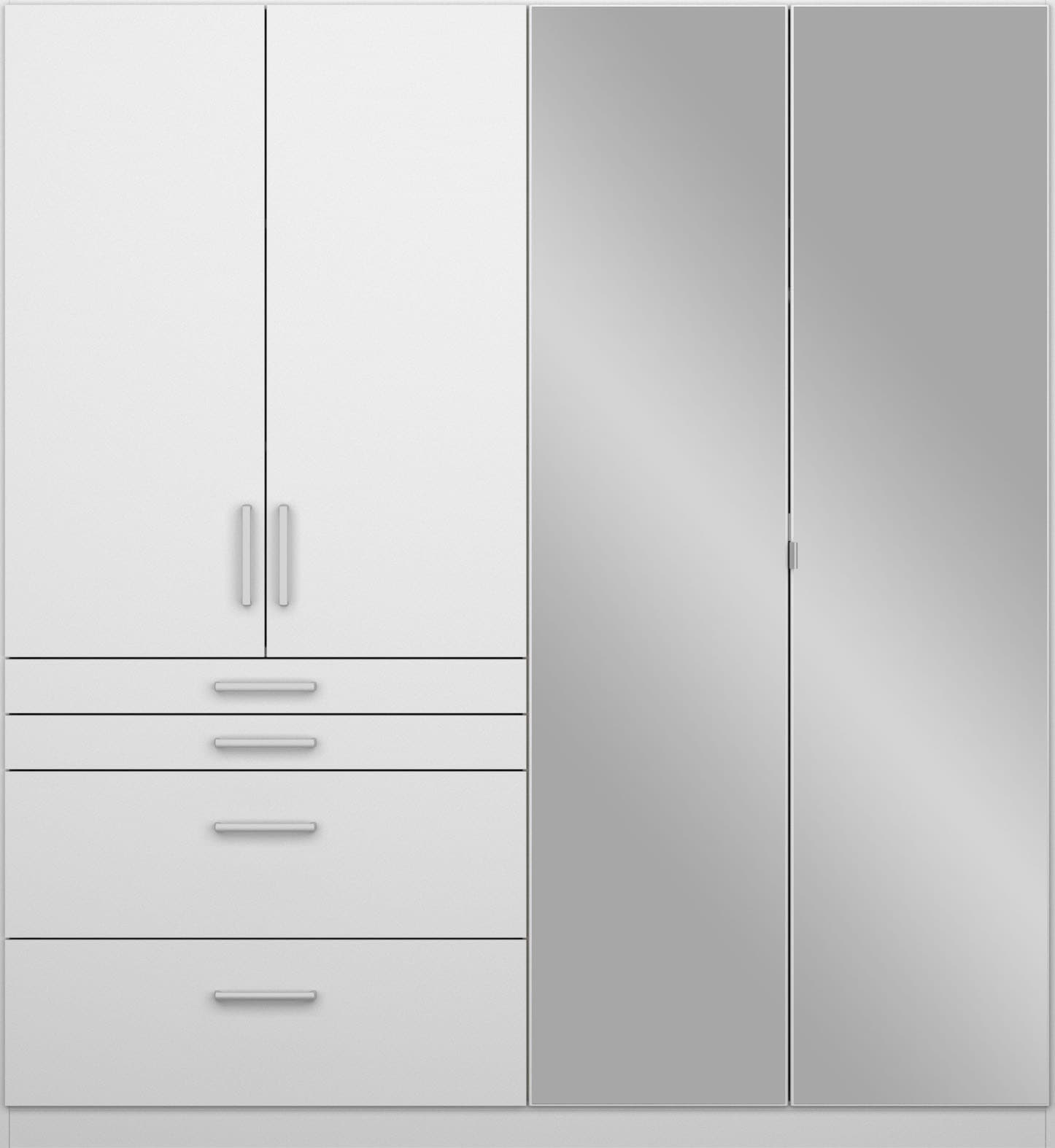 rauch Drehtürenschrank »Kleiderschrank Schrank Garderobe Garderobenschrank Topseller HOMBURG«, mit Spiegel, oberer Schubkasten mit Einteilung MADE IN GERMANY