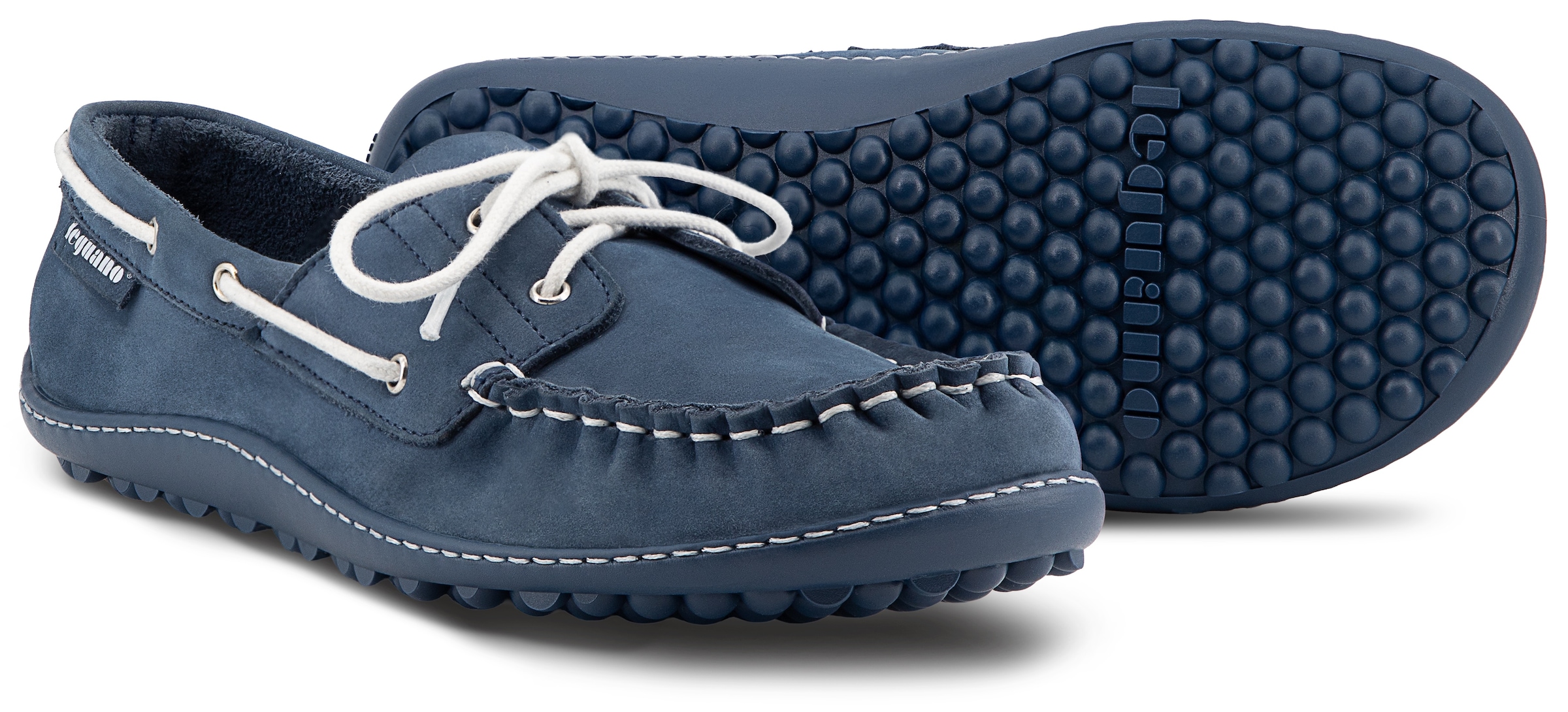 Leguano Barfußschuh »MORECASSIN«  Schnürschuh, Halbschuh, Mokassin mit modischen Durchzügen