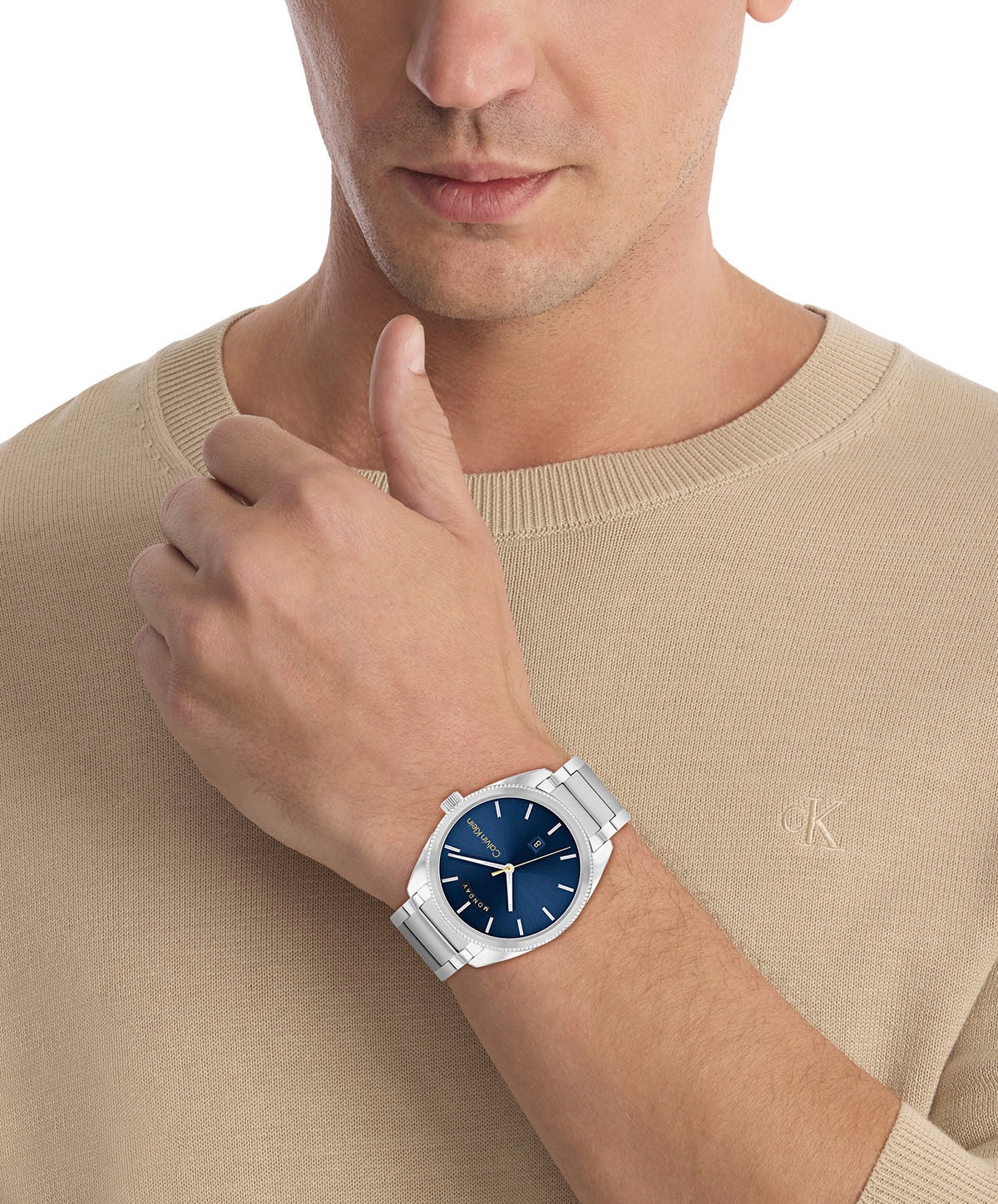 Calvin Klein Quarzuhr »TIMELESS«, Armbanduhr, Herrenuhr, Datum, Mineralglas, Edelstahlarmband