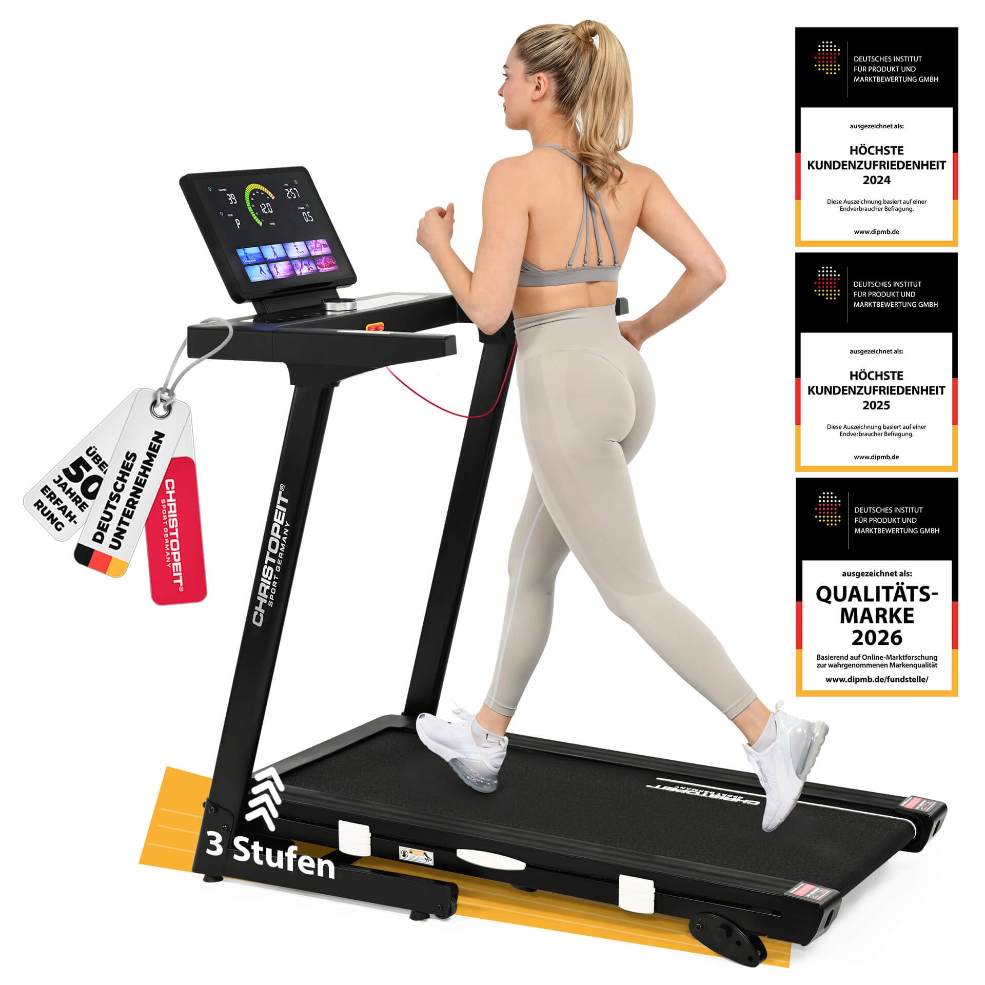 Christopeit Sport® Laufband »Laufband TM 4000 S« bis max. 16 km/h, klappbar, 120 kg max. Benutzergewicht