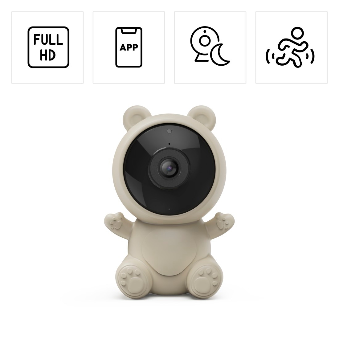 Hama Überwachungskamera »Babyphone mit Kamera (Babykamera mit App, Nachtsicht, 2-Wege-Audio)« Schrei-Erkennung, Bewegungserkennung, Temperaturüberwachung, Full-HD