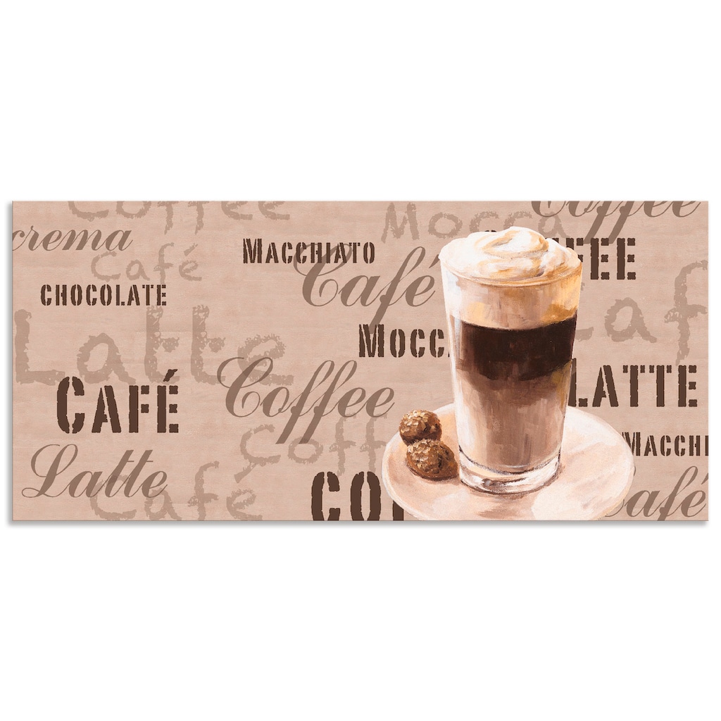 Artland Küchenrückwand »Kaffee - Latte Macchiato«, (1 tlg.)