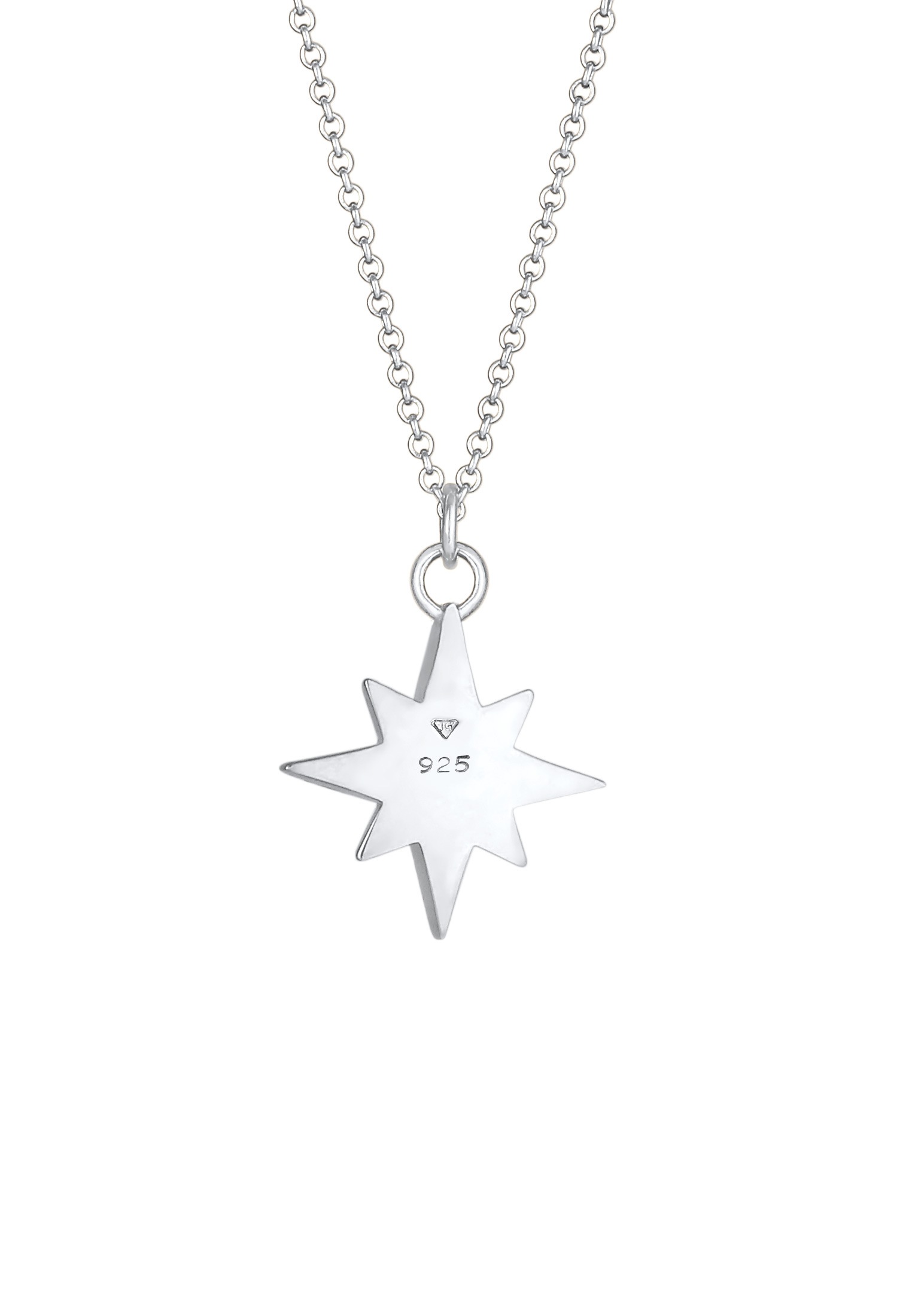 Nenalina Silberkette »Halskette Stern Astro Kristalle 925 Silber«