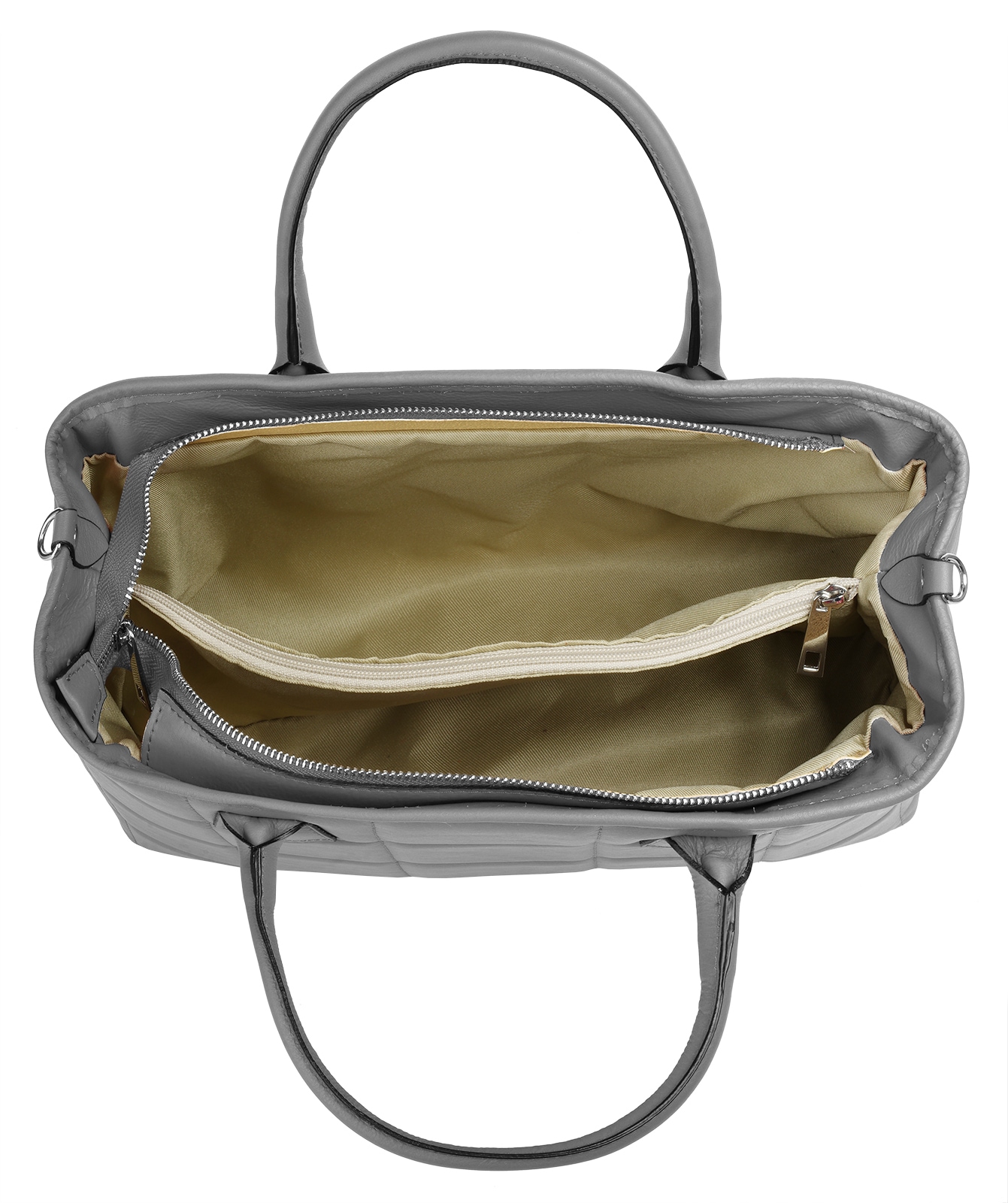 Cluty Henkeltasche, echt Leder, Made in Italy