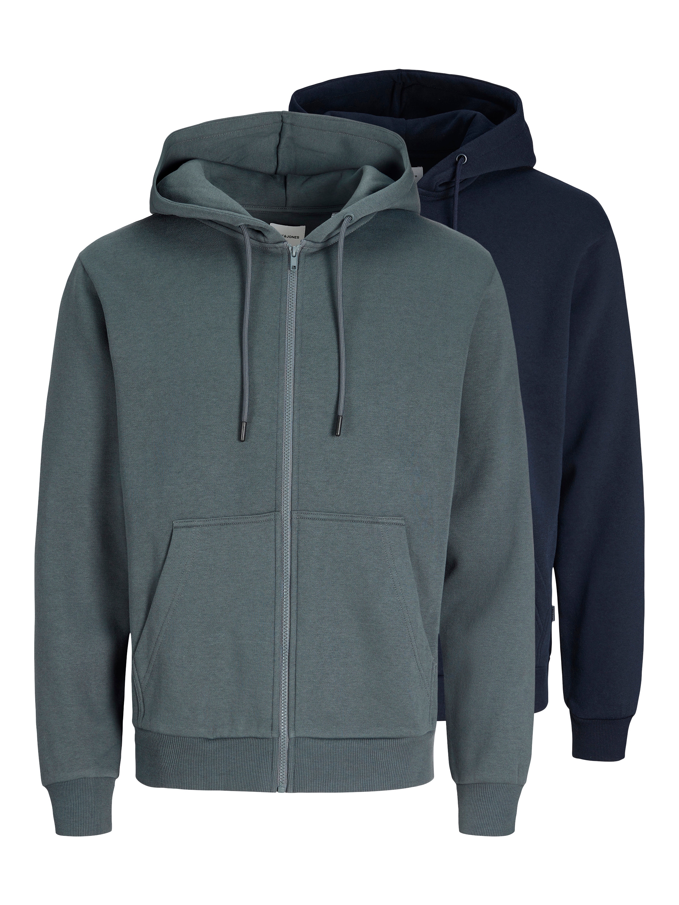 Jack & Jones Kapuzensweatjacke »JJEBRADLEY SWEAT ZIP HOOD 2PK MP« Packung, 2 Materialmix,