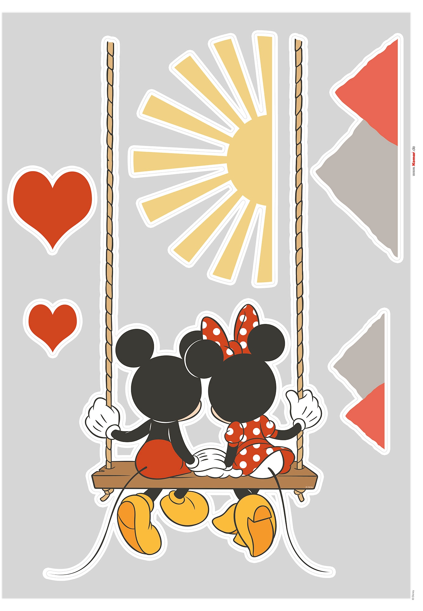 Komar Wandtattoo »Mickey Swing«, (7 St.), 50x70 cm (Breite x Höhe), selbstklebendes  Wandtattoo kaufen online bei OTTO
