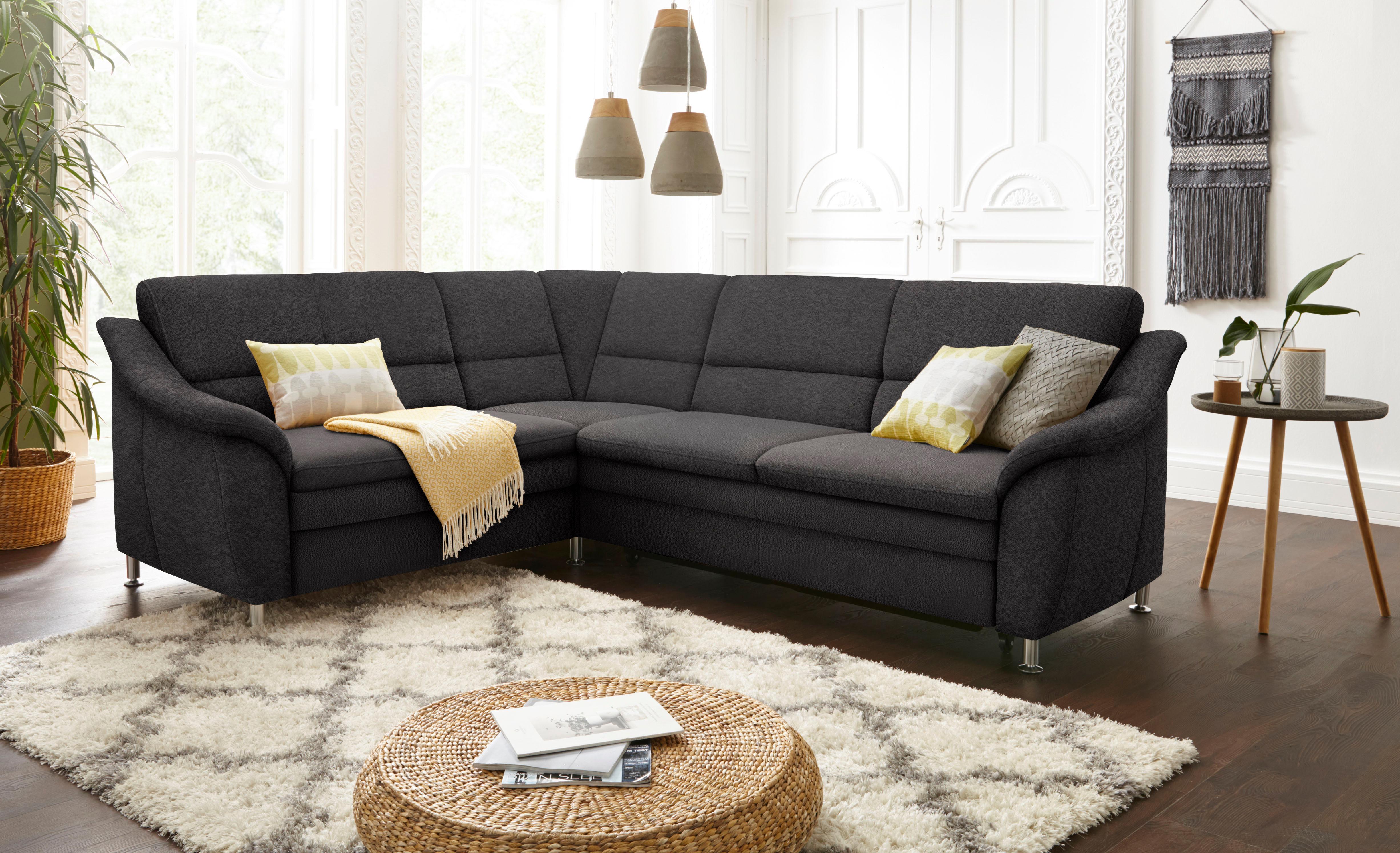 sit&more Ecksofa "Cardoso L-Form" mit Federkern, wahlweise mit Schlaffunktion und Schubkasten