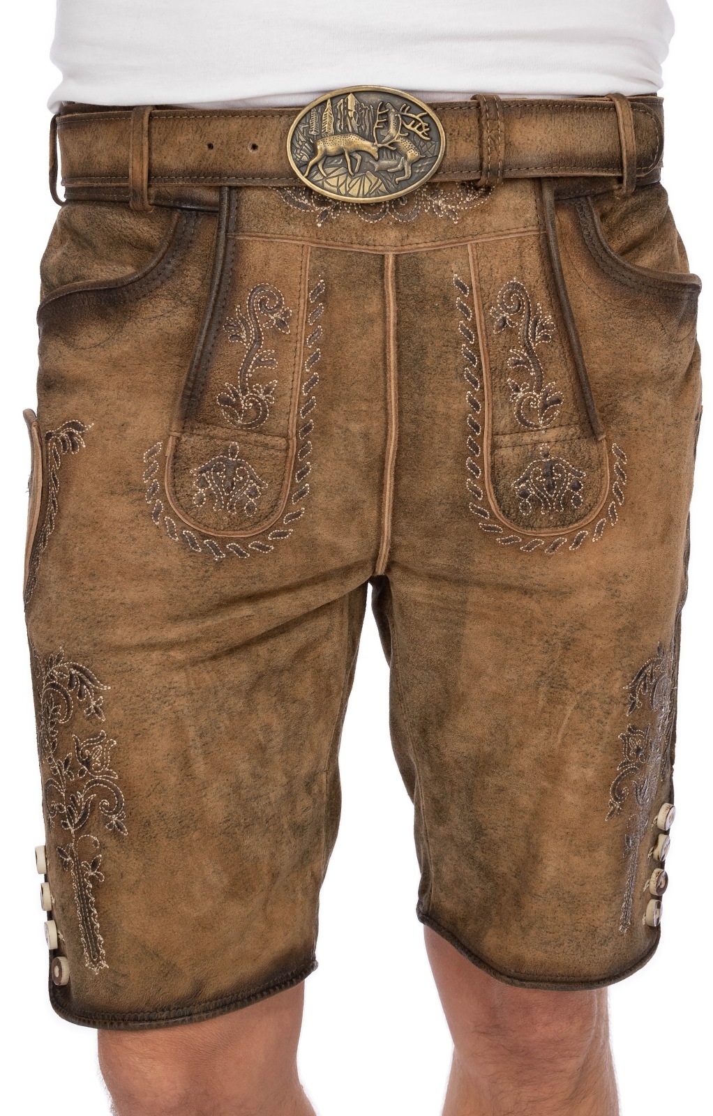 Gwandler Lederhose »Lederhose FLORIAN-gespeckt«