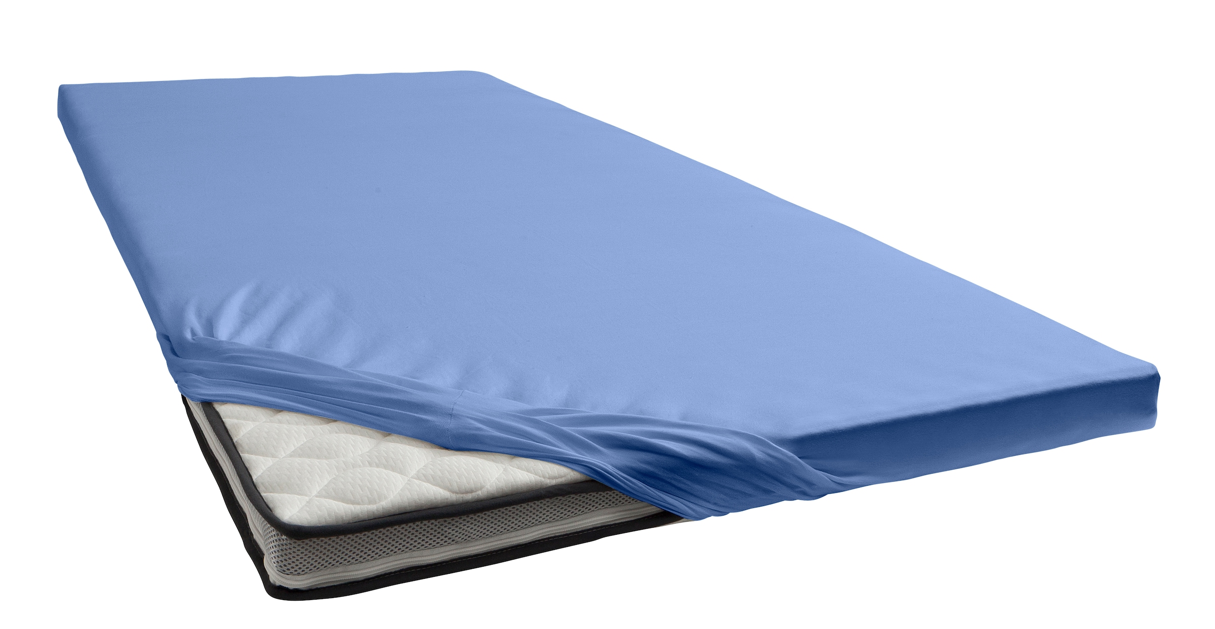 bellana Spannbettlaken »Jersey-Elasthan deluxe in Gr. 90x200, 140x200 oder 180x200, für Topper«, aus Baumwolle, für Matratzen bis 10 cm Höhe, Bettlaken, Spannbetttuch