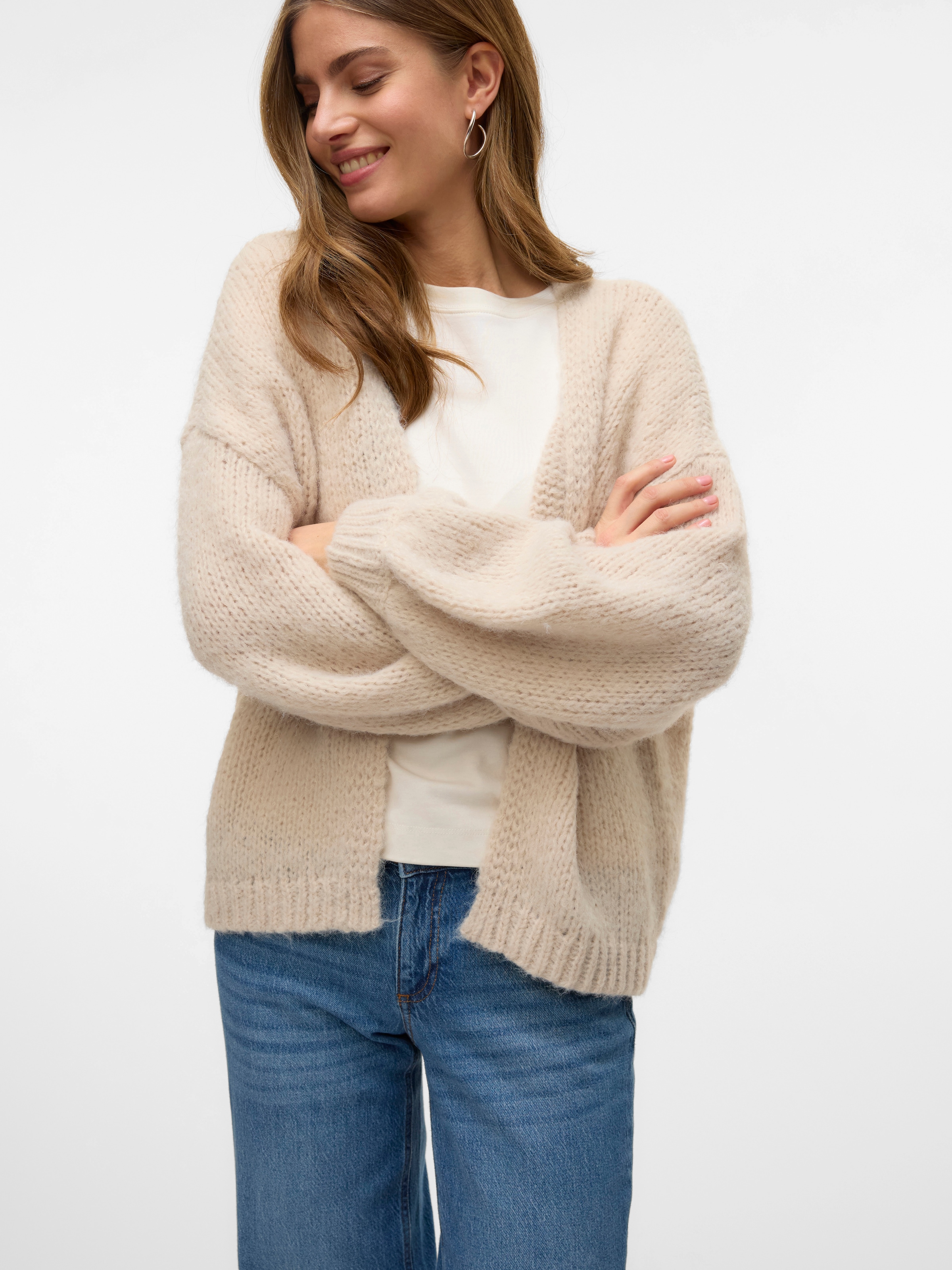 Vero Moda Strickjacke »VMMAYBE LS OPEN CARDIGAN GA REP«