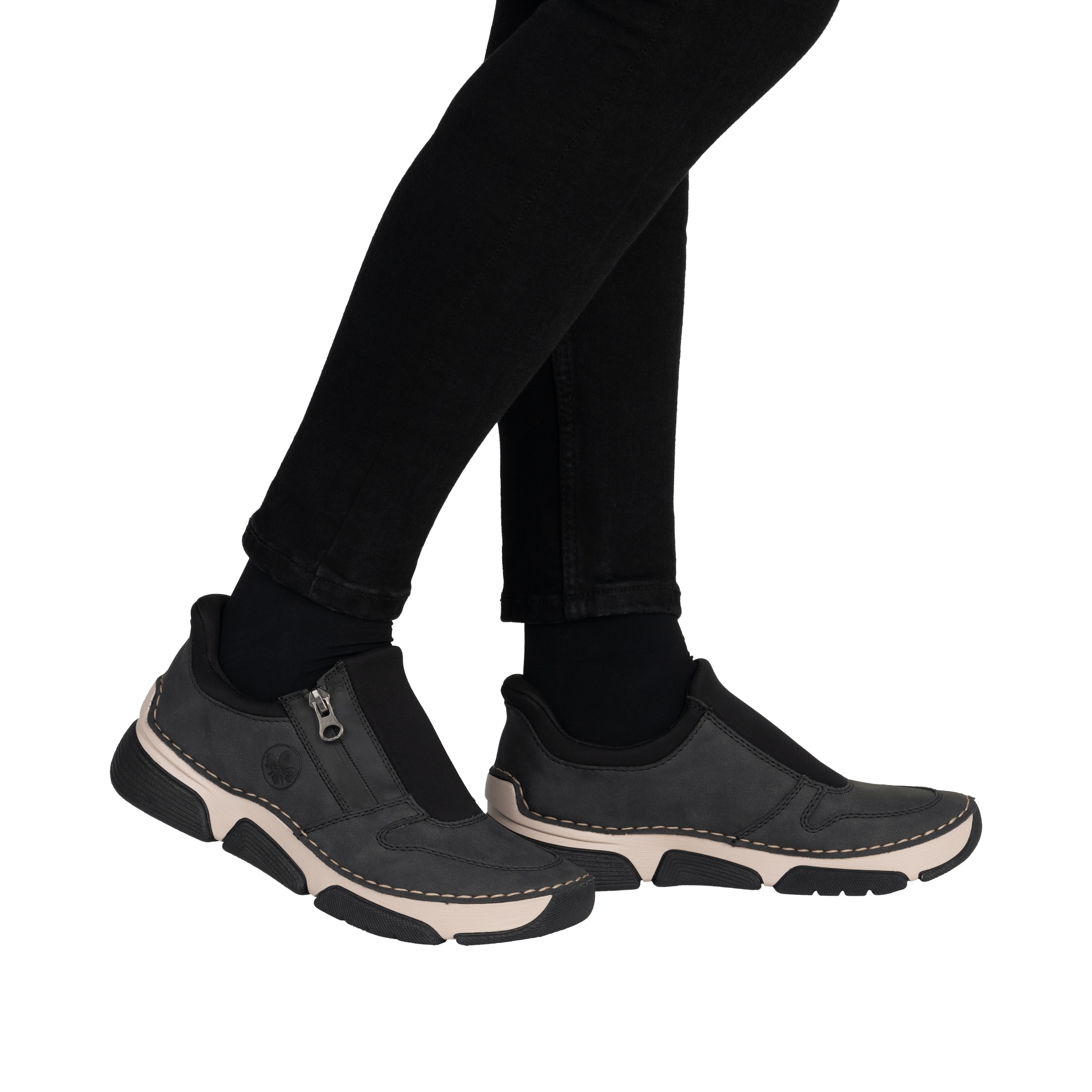 Rieker Slip-On Sneaker »Ready2GO«  Halbschuh, Freizeitsneaker mit seitlichem Reißverschluss