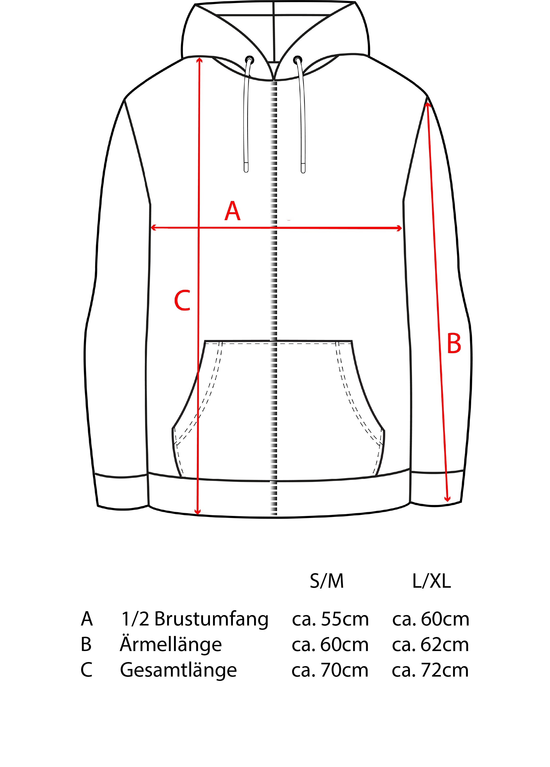 Zwillingsherz Kapuzensweatjacke »"Alissa"« mit SMILE, gesticktem Herz am Arm und Reißverschluss