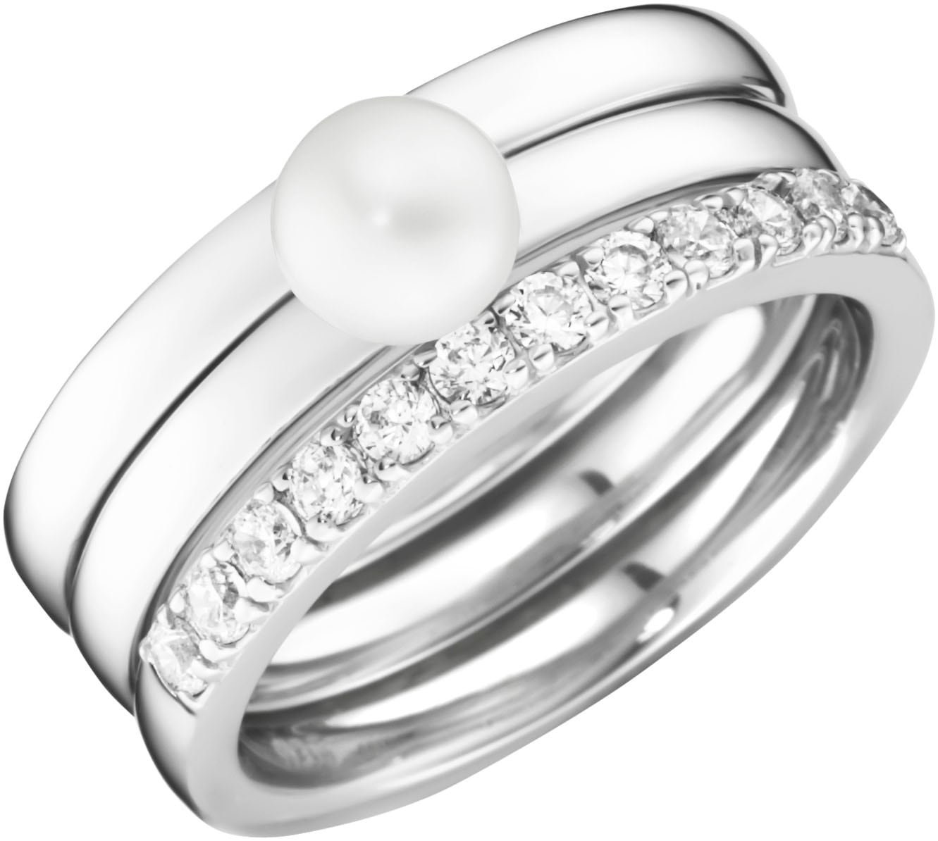 Ring-Set »Multipack Schmuck Geschenk Silber 925 Fingerringe«, (Set, 3 tlg.), mit...