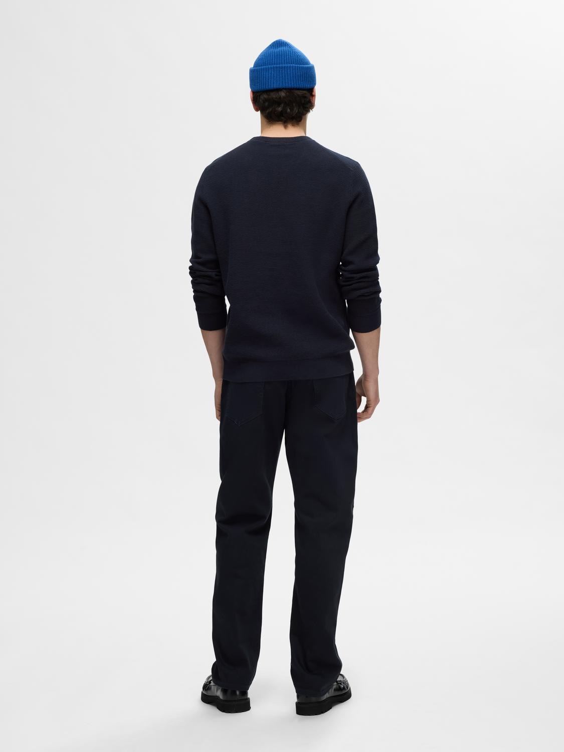 SELECTED HOMME Strickpullover »SLHROSS LS KNIT STRUCTURE CREW NECK NOOS«