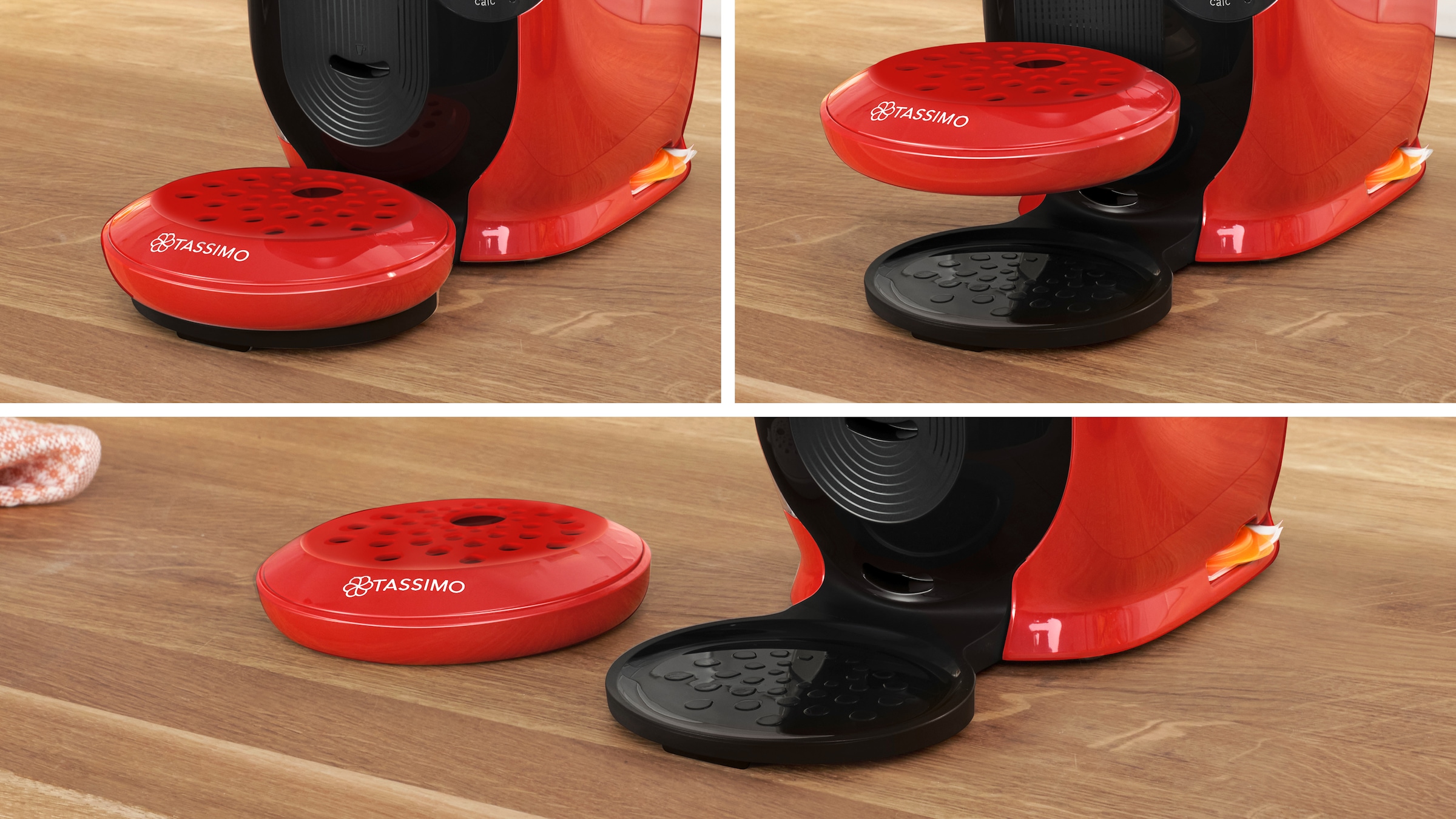 TASSIMO Kapselmaschine »style friendly TAS113E, über 70 Getränke, platzsparend«, nachhaltig, geeignet für alle Tassen, Wassertank 0,7 L, rot/schwarz